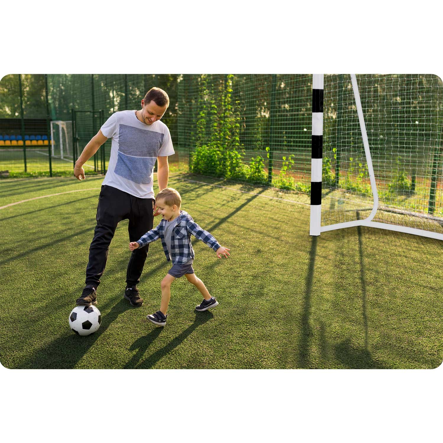 Jalgpallivärav 300 x 200 x 120 cm NS-465 mustvalge - Image 12