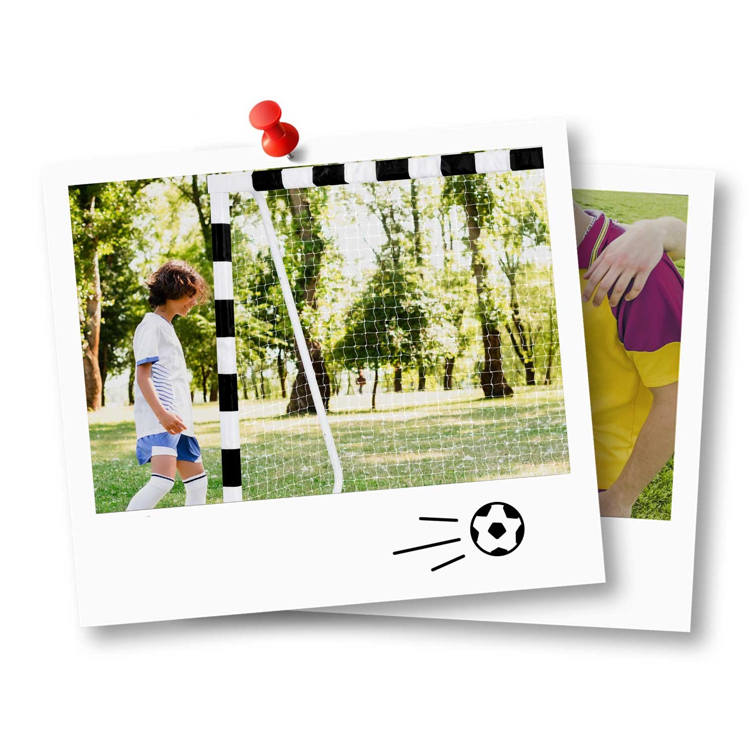 Jalgpallivärav 300 x 200 x 120 cm NS-465 mustvalge - Image 9