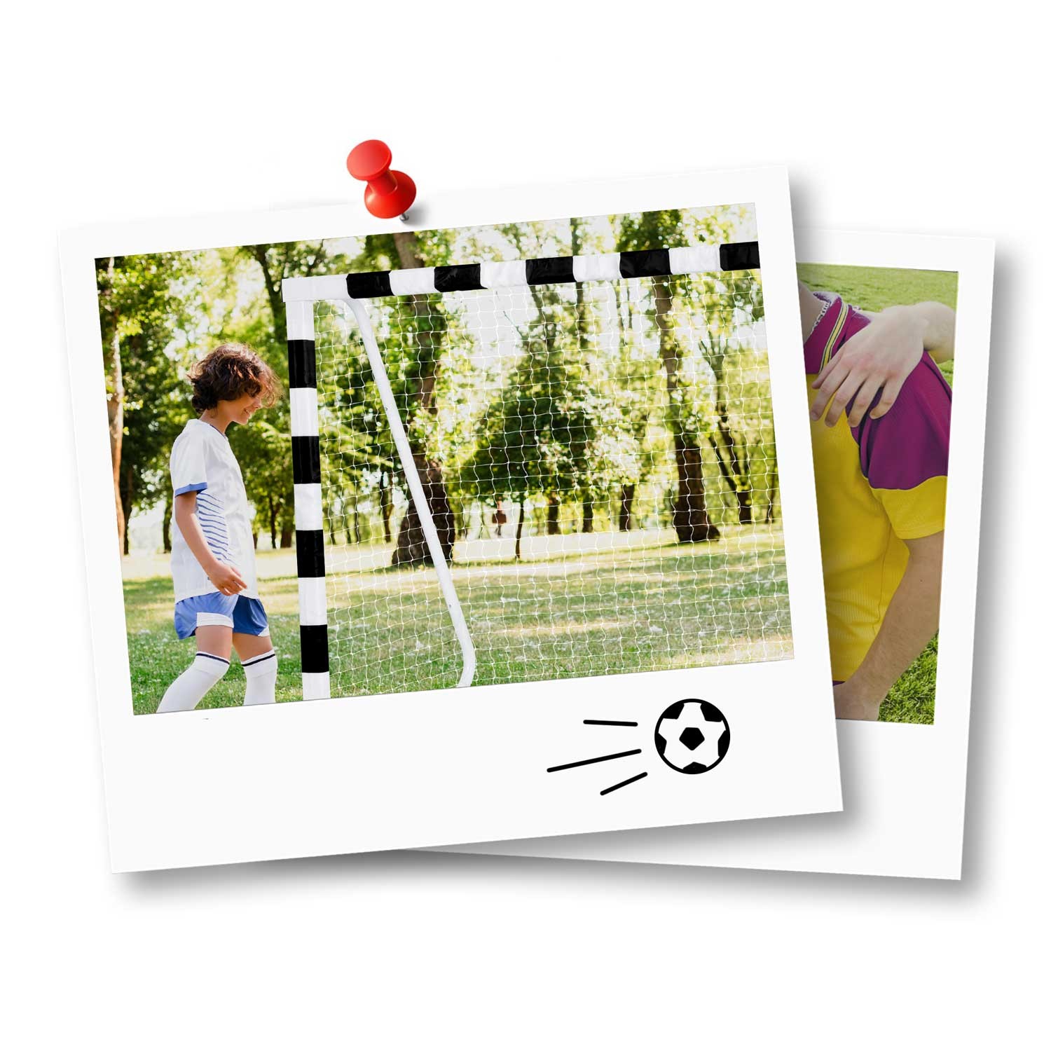 Jalgpallivärav 300 x 160 x 90 cm NS-460 mustvalge - Image 8