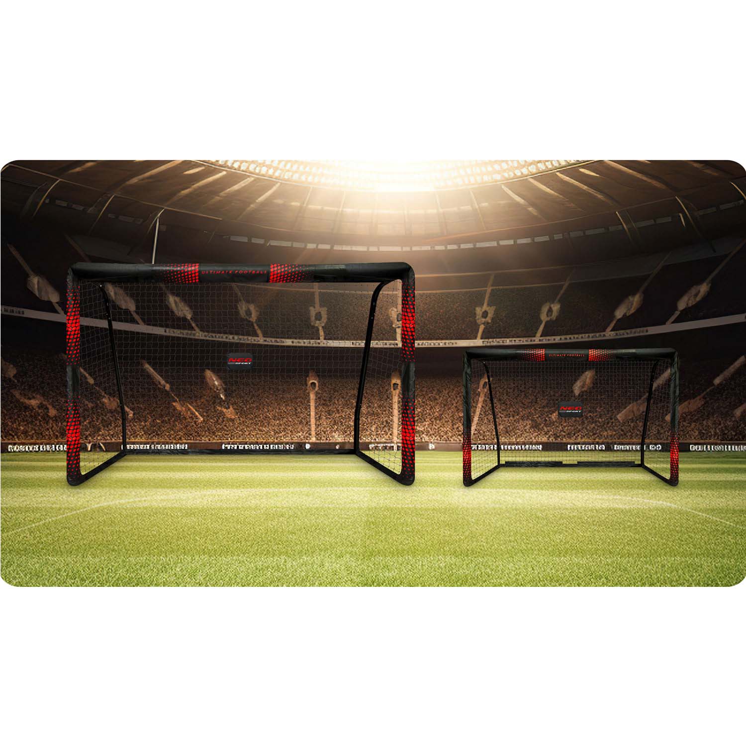 Jalgpallivärav 300 x 200 x 120 cm NS-473 must ja punane - Image 7