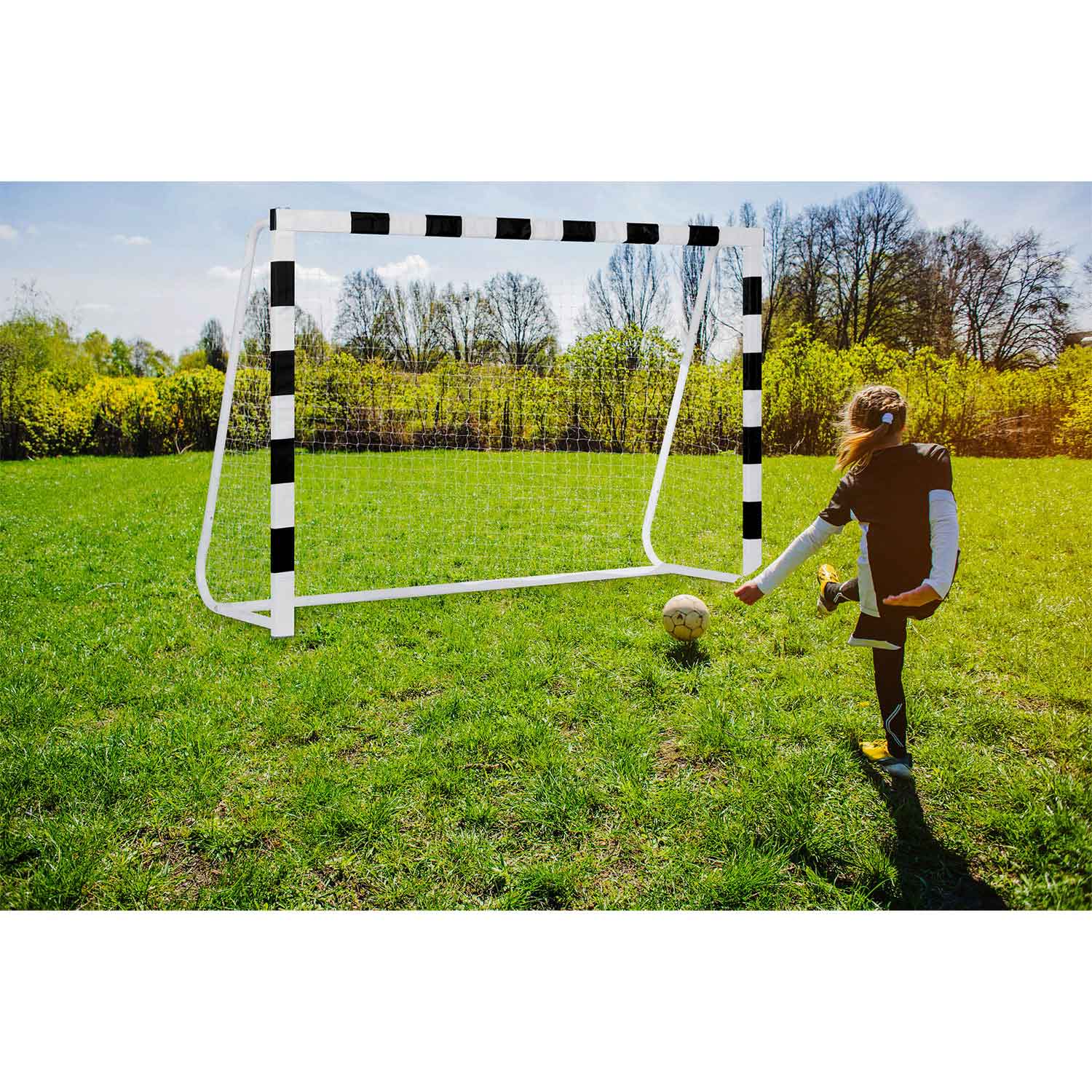 Jalgpallivärav 300 x 200 x 90 cm NS-465 mustvalge - Image 9