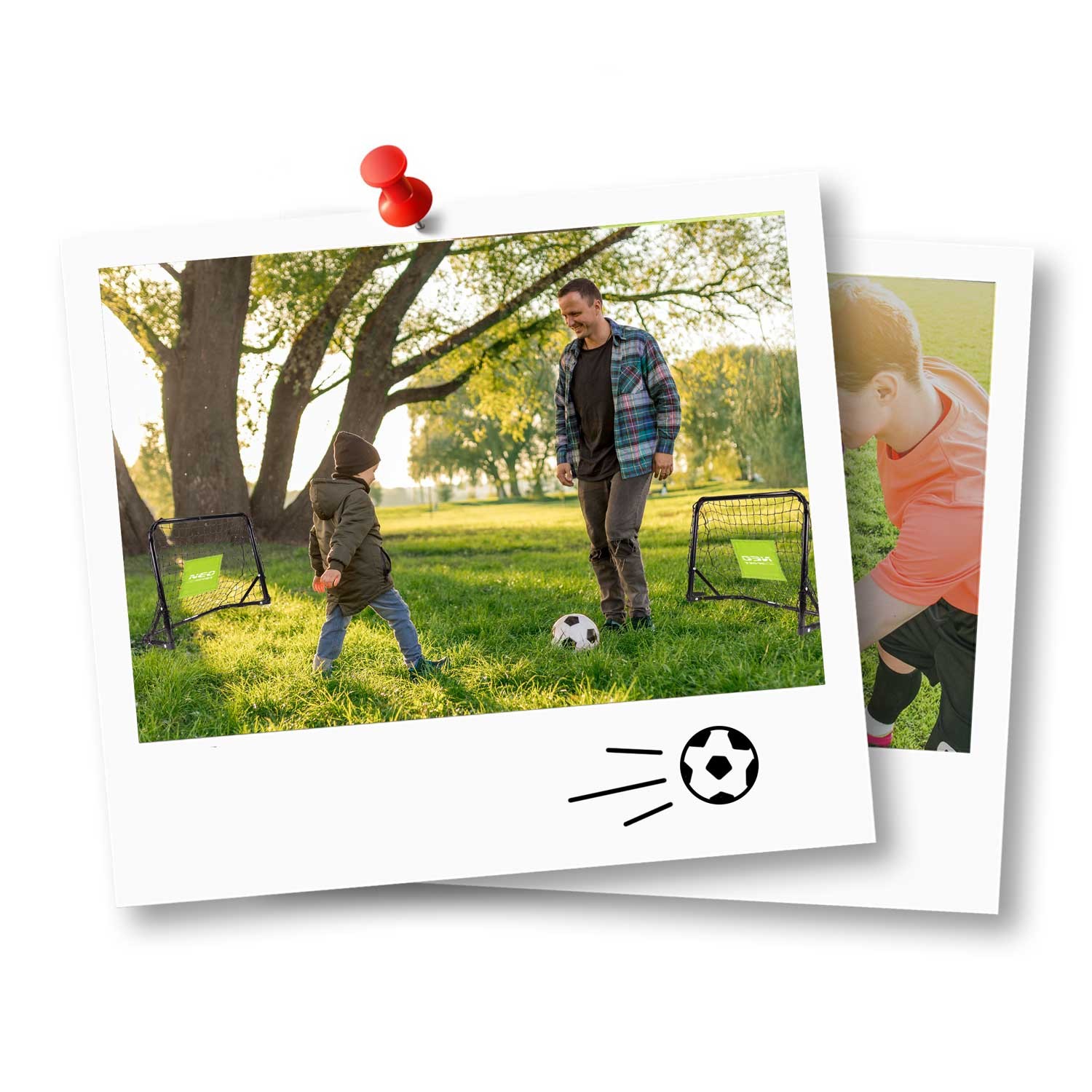 Jalgpallivärav - 2 tk komplekt - 60 x 45 x 25 cm NS-461 - Image 8