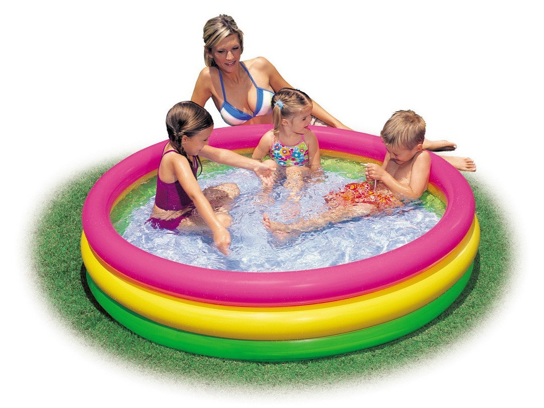 Täispuhutav lastebassein 3 värvi 114 x 25 cm INTEX 57412