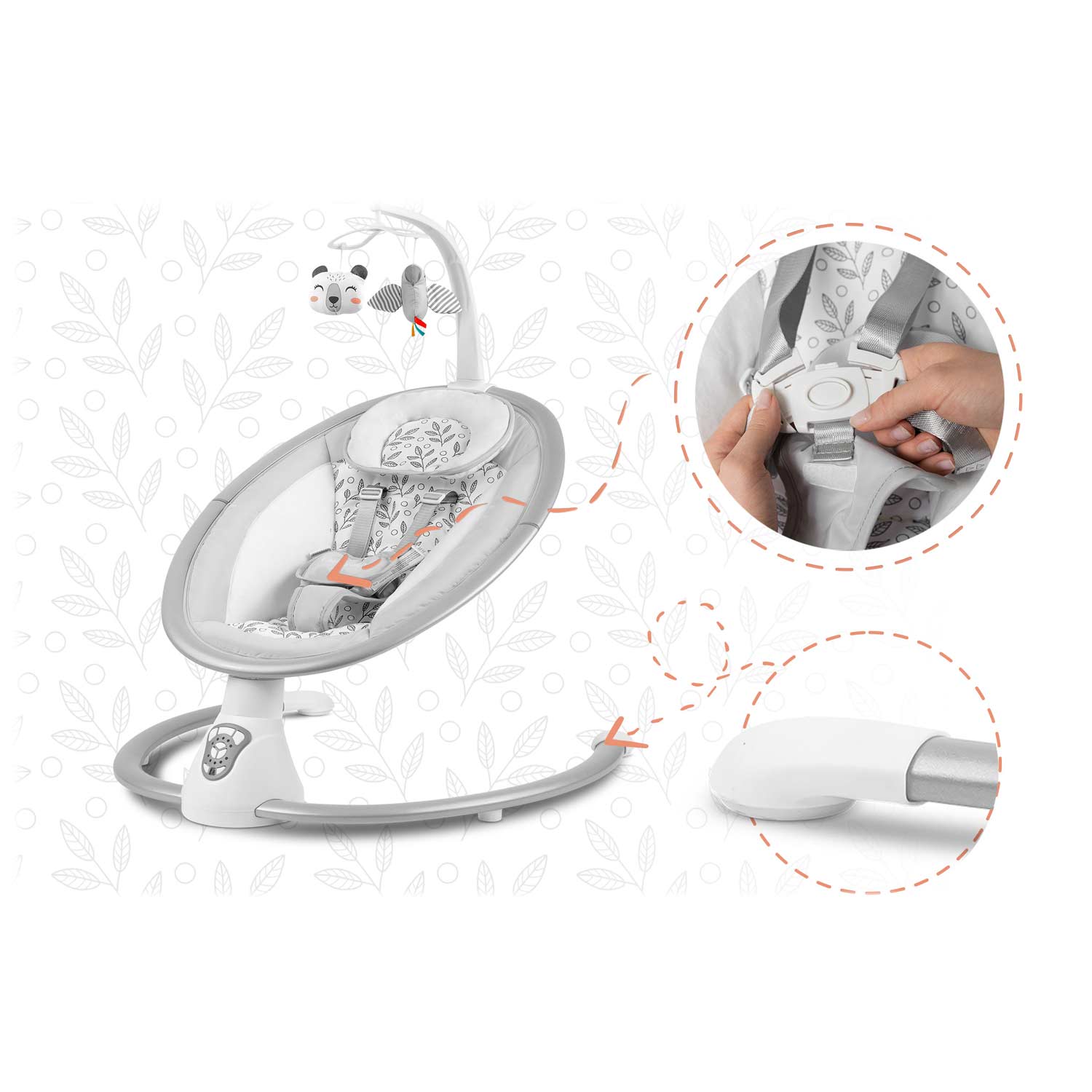 Multifunktsionaalne kiiktool automaatse kiiguga, valge ja hall Ricokids 705000 - Image 6