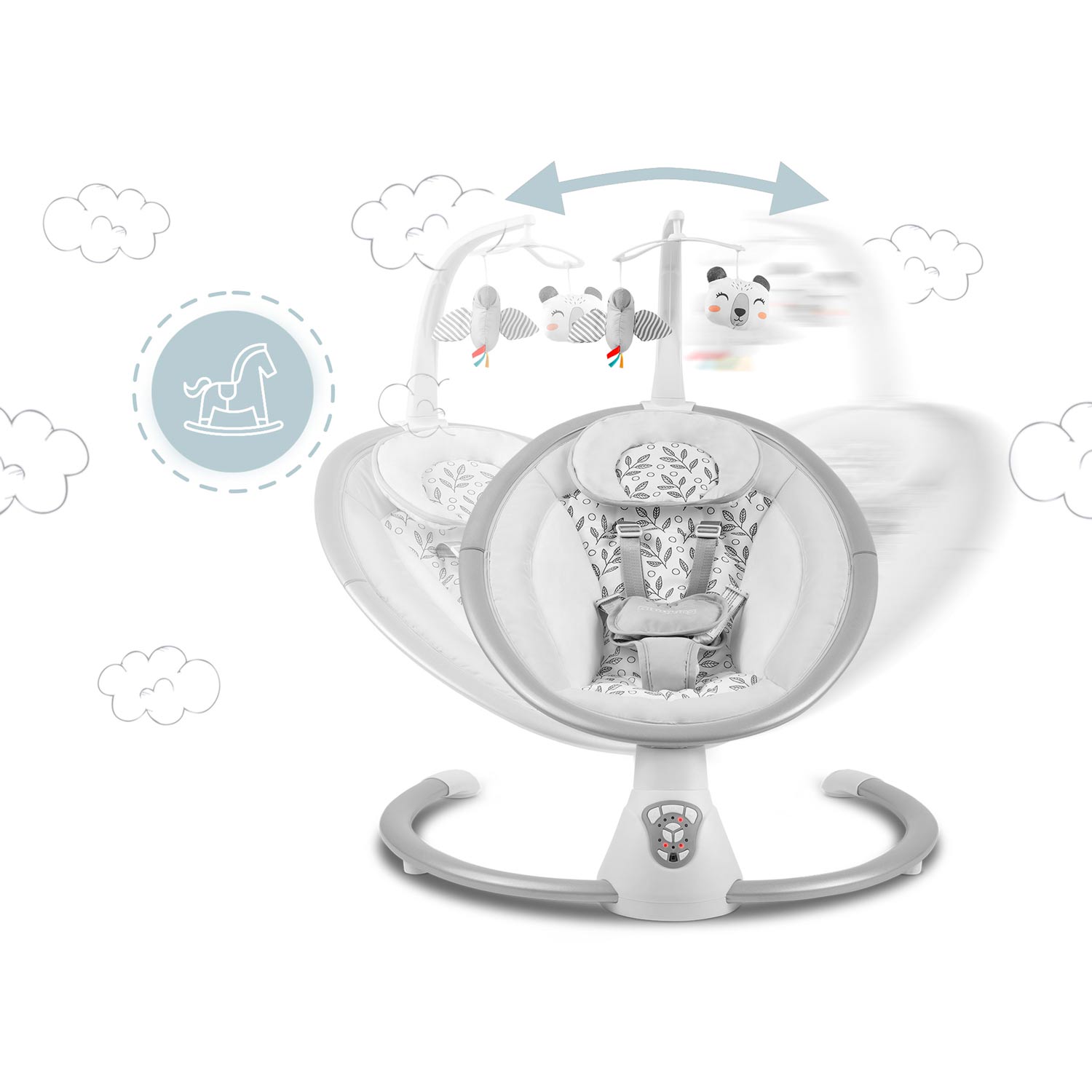 Multifunktsionaalne kiiktool automaatse kiiguga, valge ja hall Ricokids 705000 - Image 7