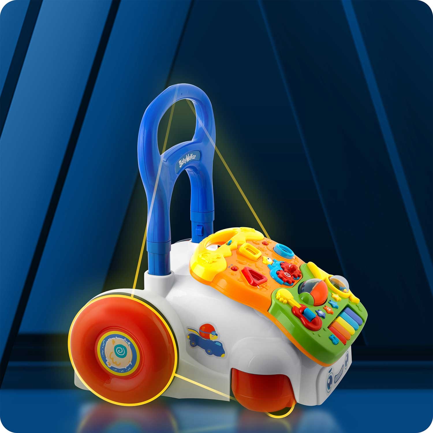 Hariv muusikaga käimistool 2-ühes RK-744 Ricokids valge - Image 9