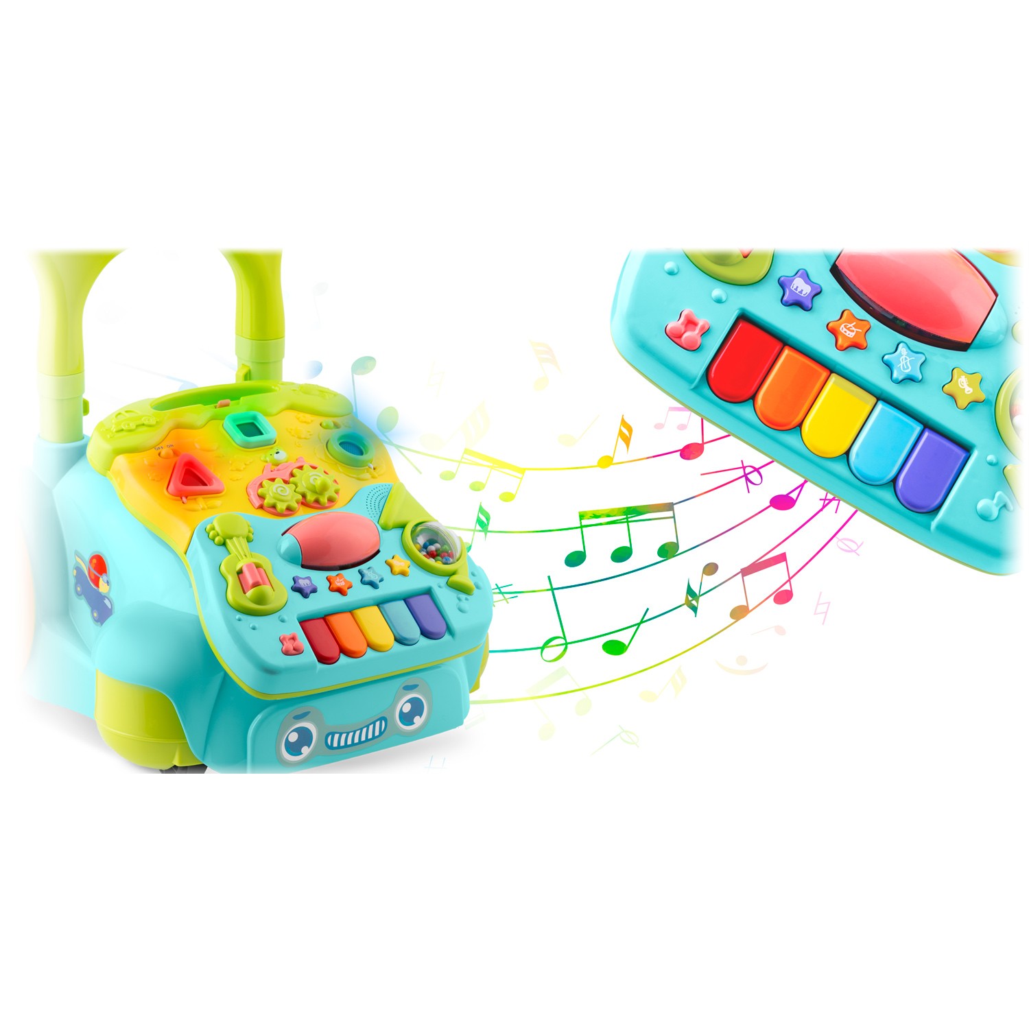 Hariv muusikaga käimisratt 2-ühes RK-744 Ricokids türkiissinine - Image 7