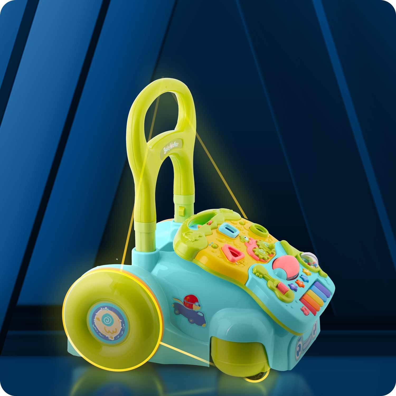 Hariv muusikaga käimisratt 2-ühes RK-744 Ricokids türkiissinine - Image 8