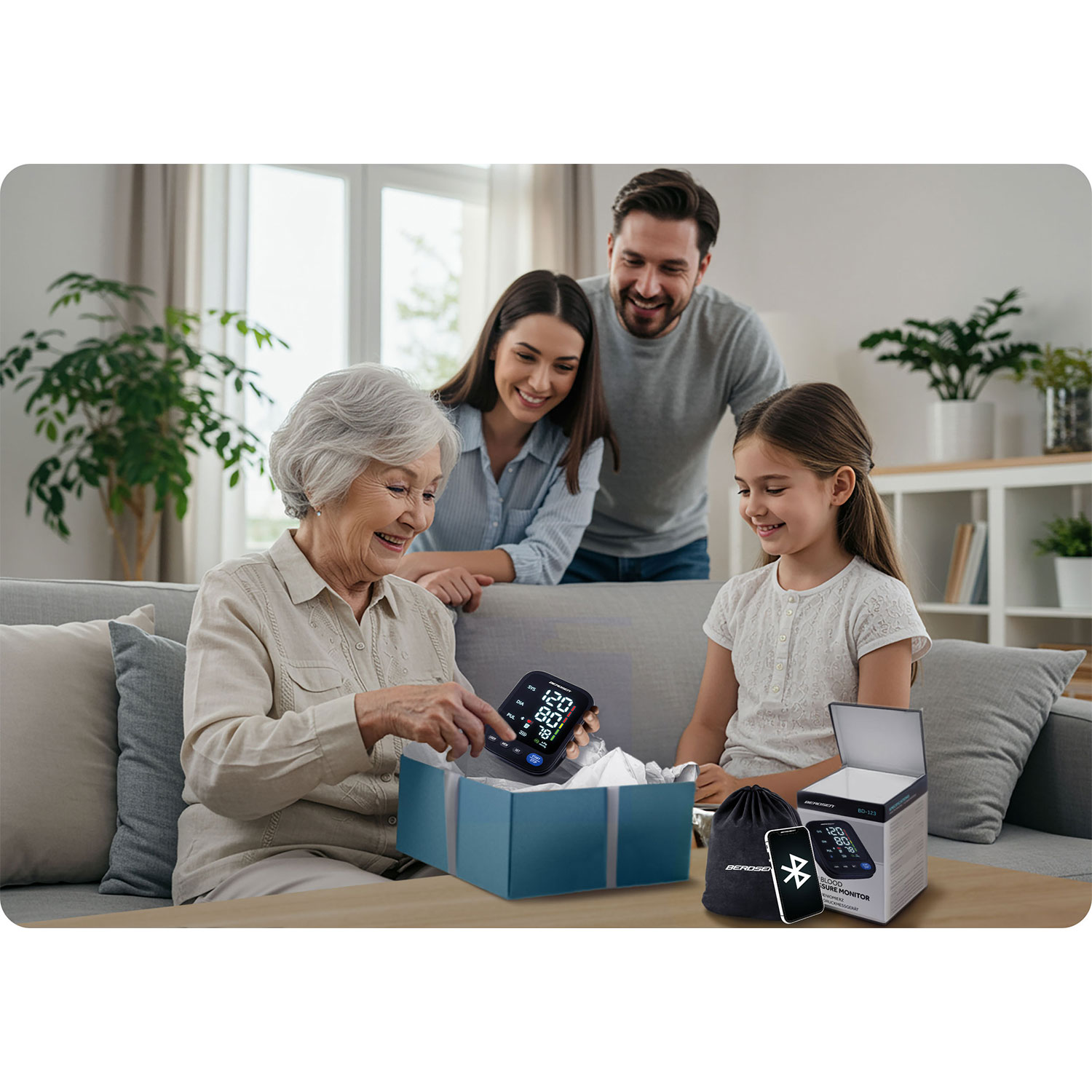 Berdsen BD-123 õlavarre vererõhuaparaat Poola tekstide ja Bluetoothiga - Image 11