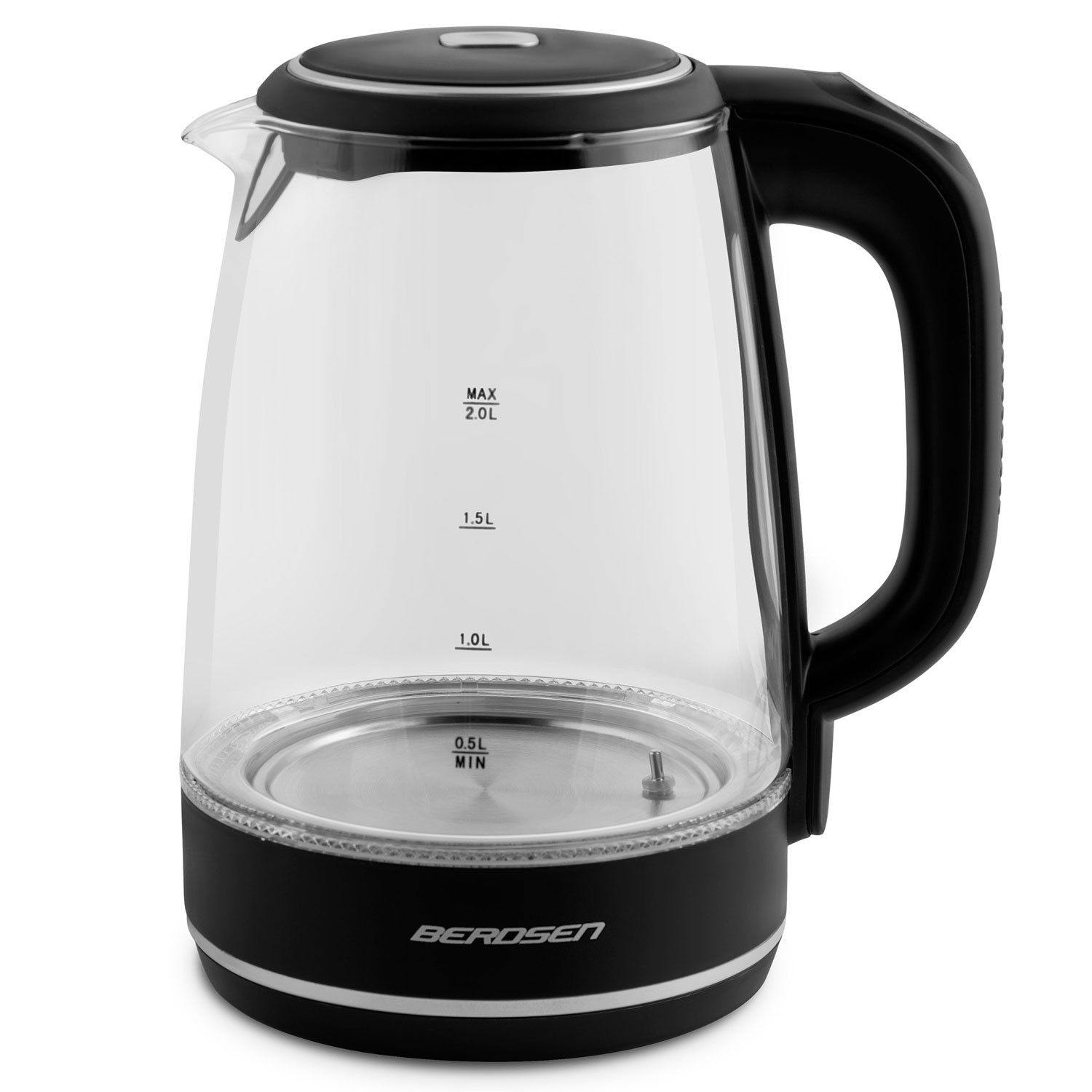 Berdsen BD-702 2L klaasist elektriline veekeetja must - Image 3