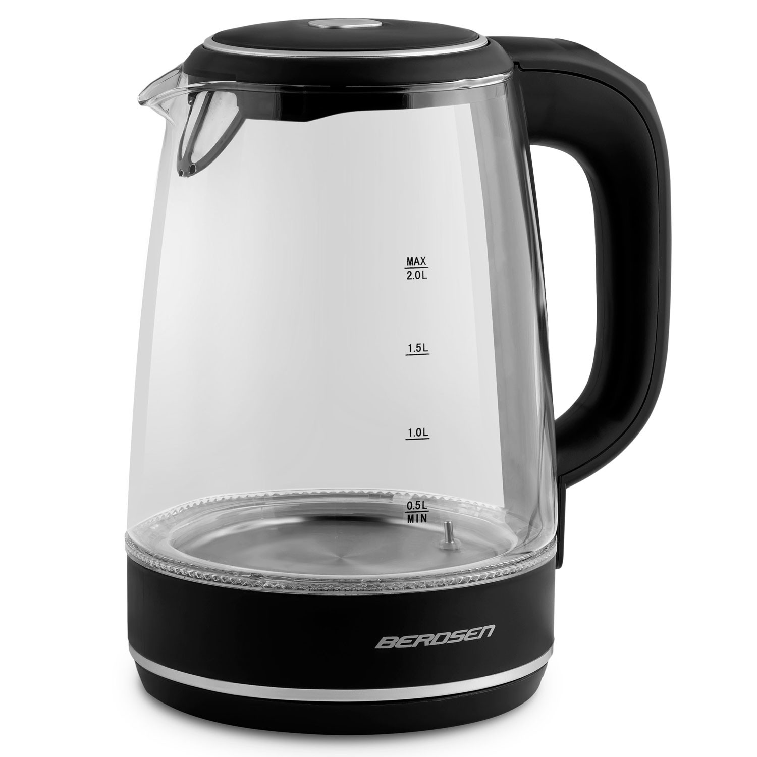 Berdsen BD-702 2L klaasist elektriline veekeetja must - Image 4