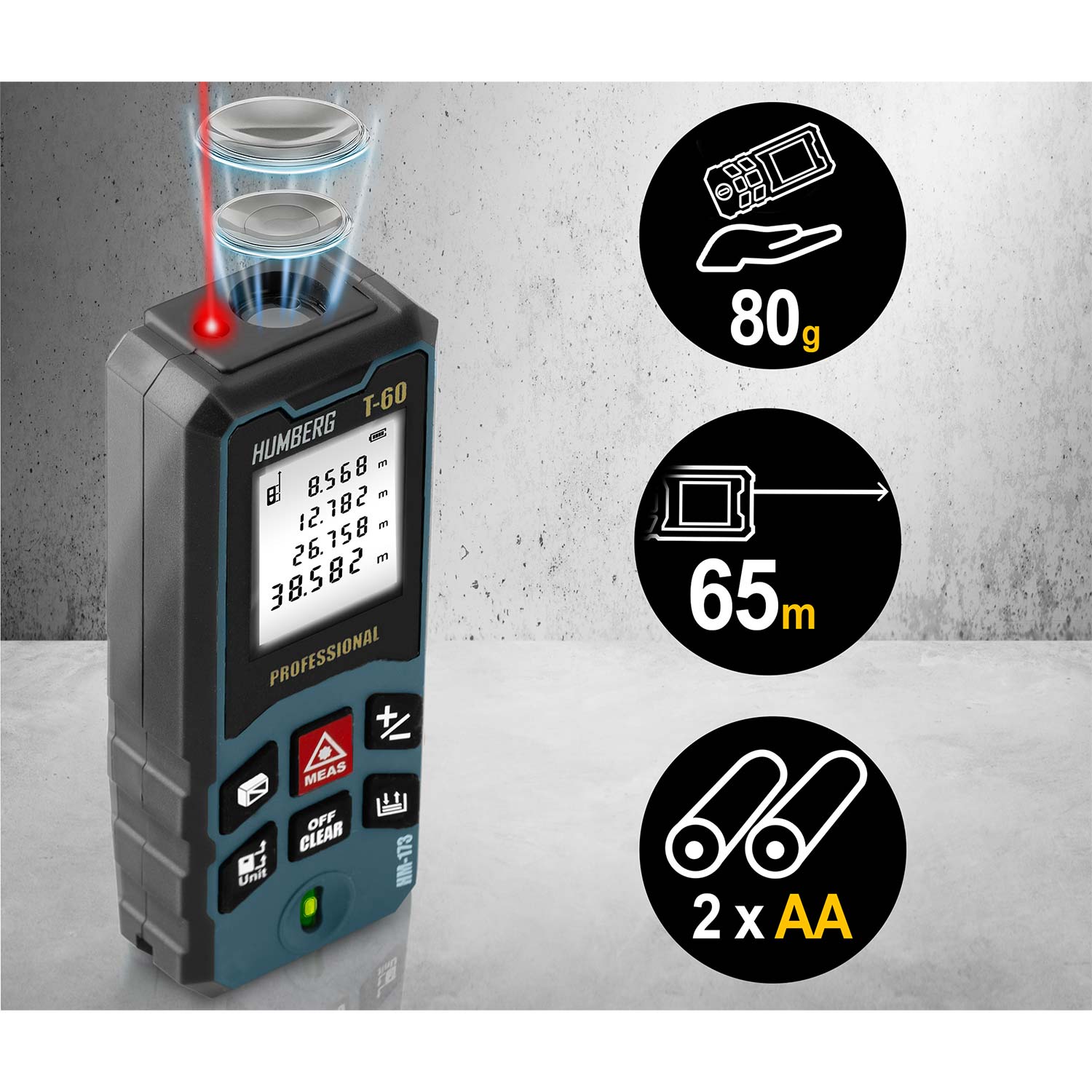 Humberg HM-173 60 m laserkaugusmõõtja - Image 6