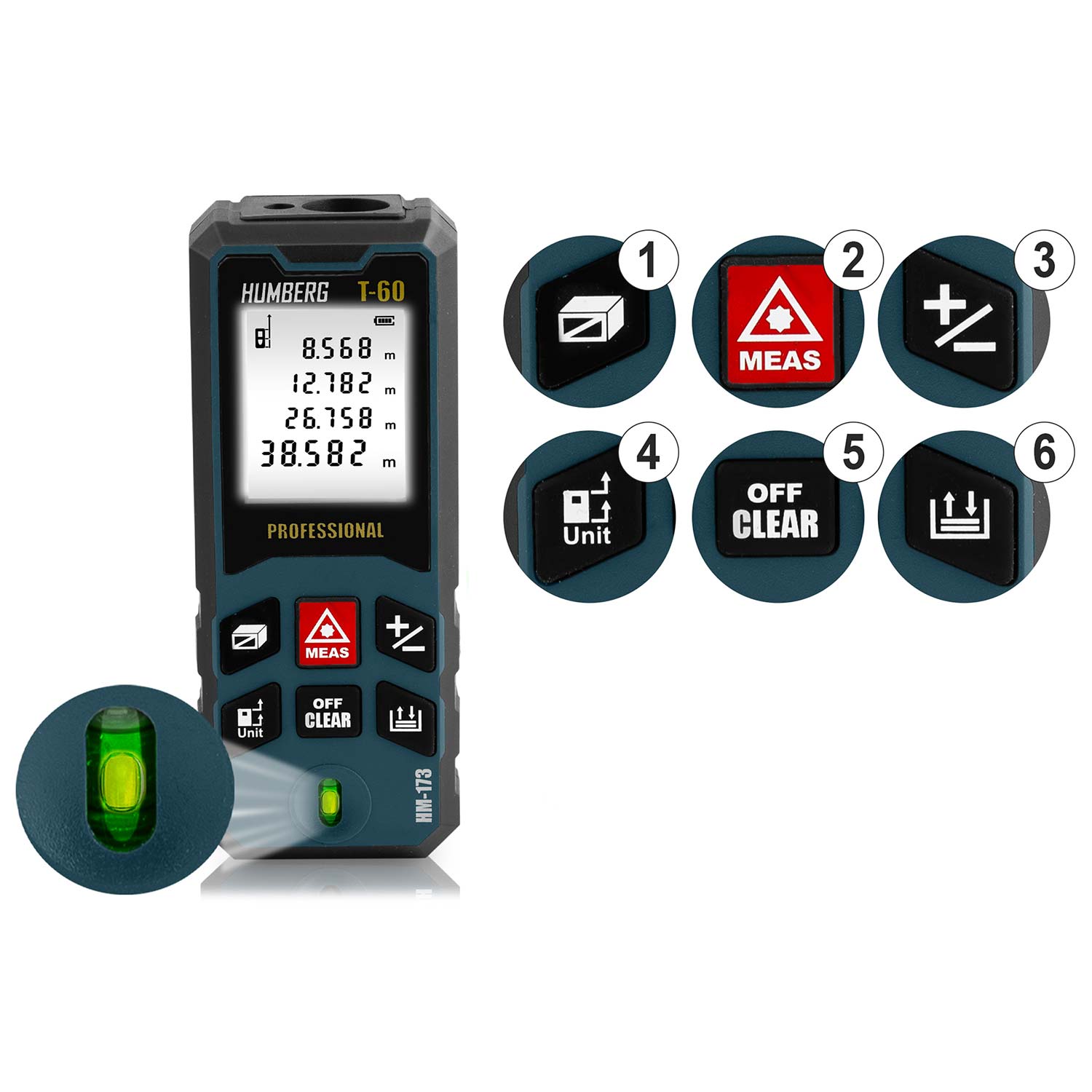 Humberg HM-173 60 m laserkaugusmõõtja - Image 9