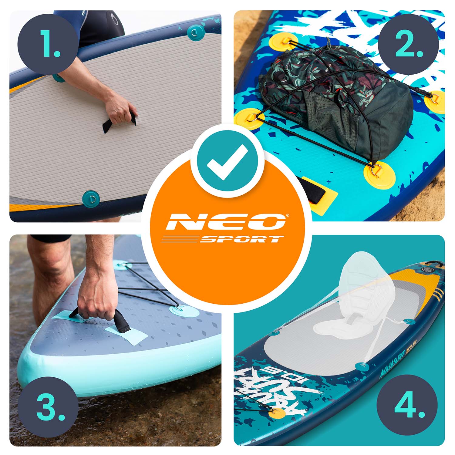 Neo-Sport Aquasurf SUP laud 320 x 81 x 15 cm 170005 - Image 14