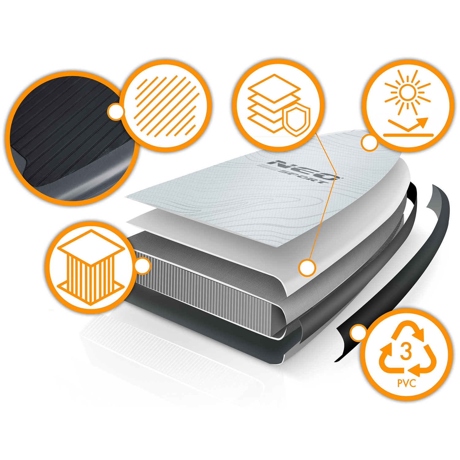 Neo-Sport SUP Aquasurf 320 x 84 x 15 cm 170201 - Image 7