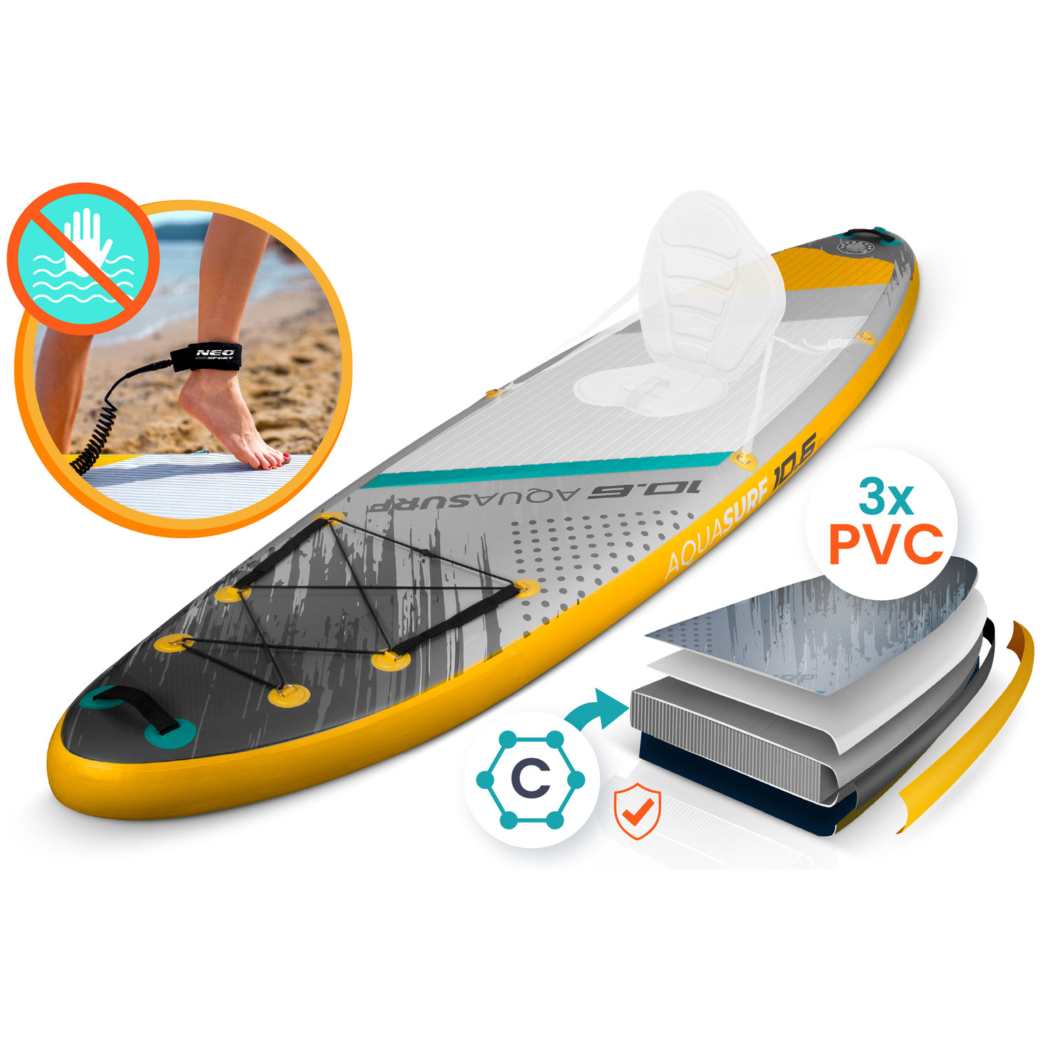 Neo-Sport SUP Aquasurf 320 x 84 x 15 cm 170205 - Image 13