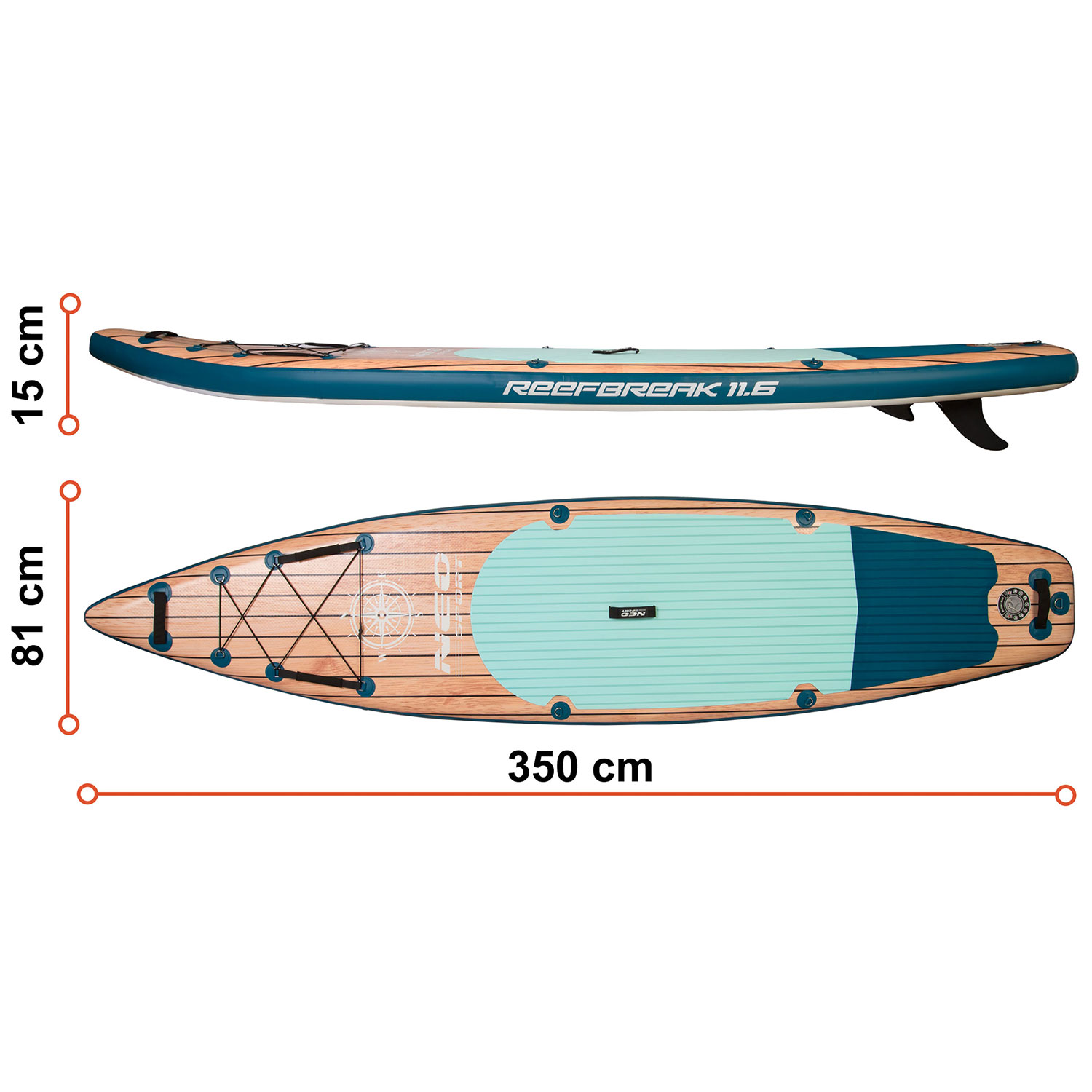 Deska SUP Reefbreak 350 x 81 x 15 cm Neo-Sport 170304 - Image 5