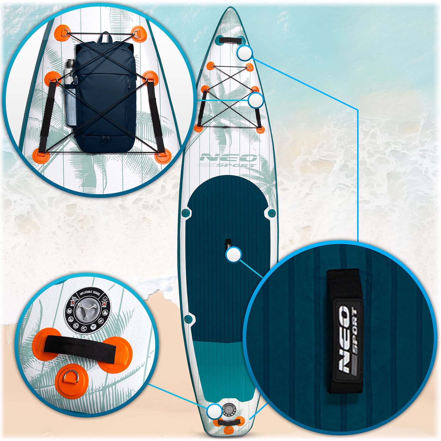 Deska SUP Reefbreak 350 x 81 x 15 cm Neo-Sport 170305 - Image 6