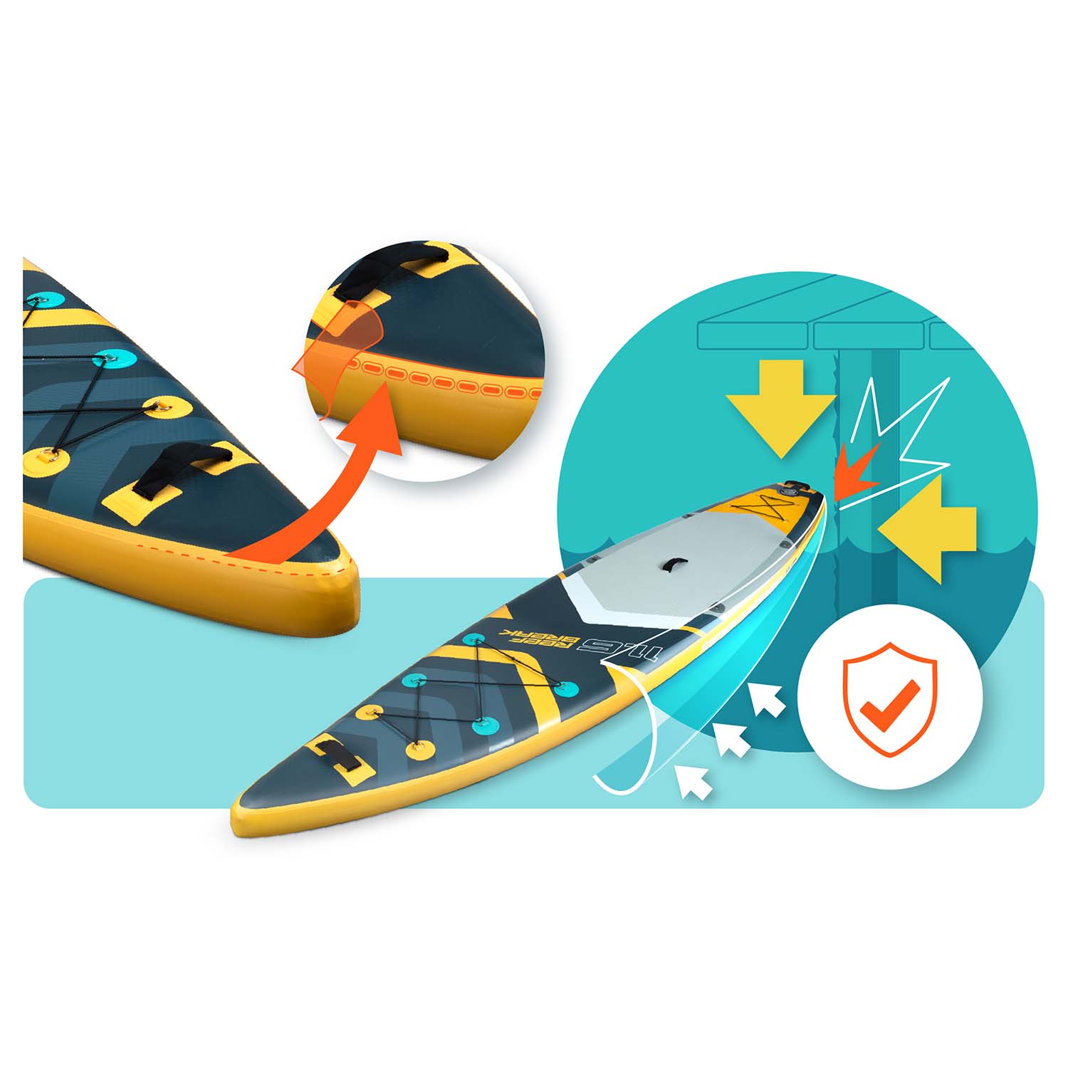 Deska SUP Reefbreak 350 x 81 x 15 cm Neo-Sport 170106 - Image 15