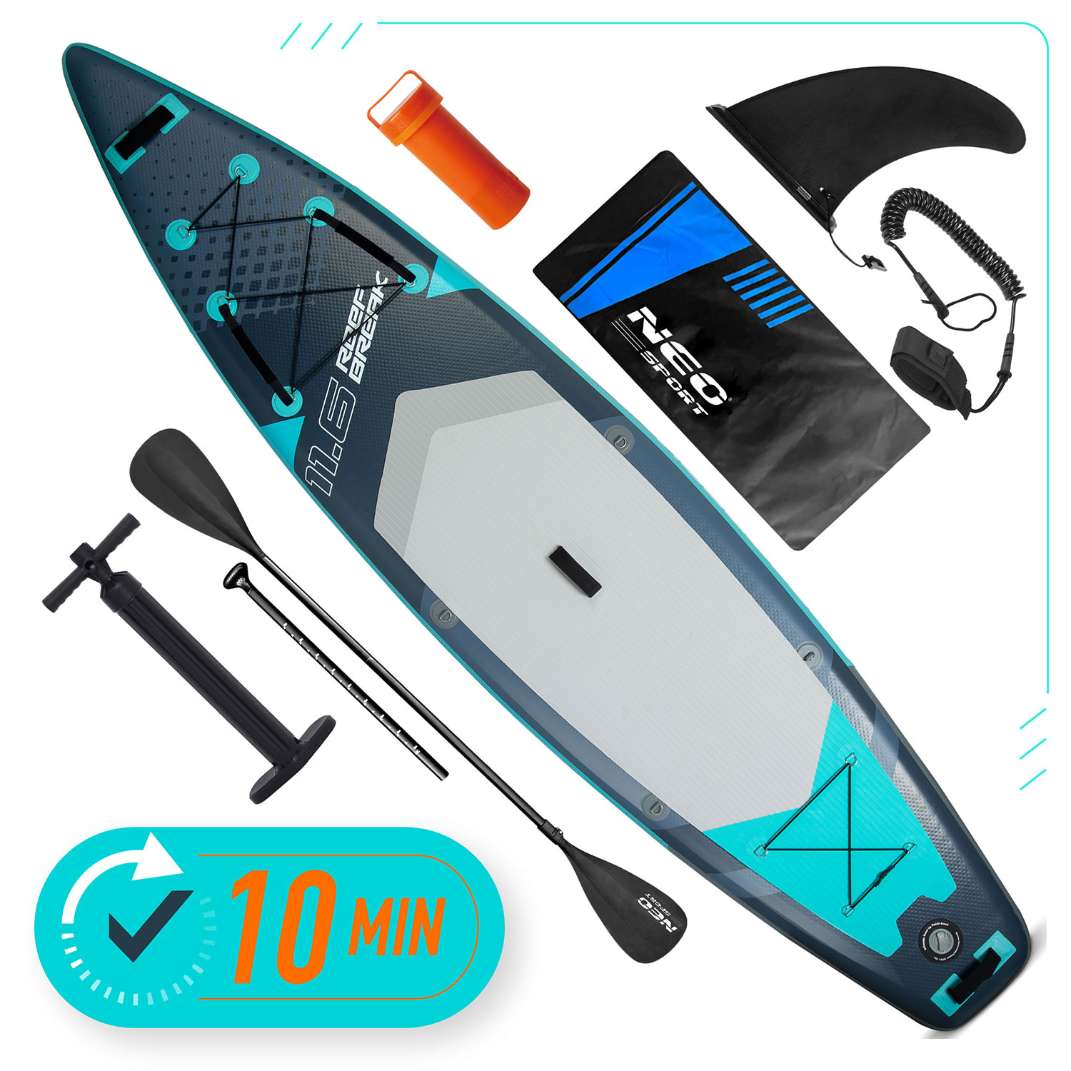 Deska SUP Reefbreak 350 x 81 x 15 cm Neo-Sport 170107 - Image 2