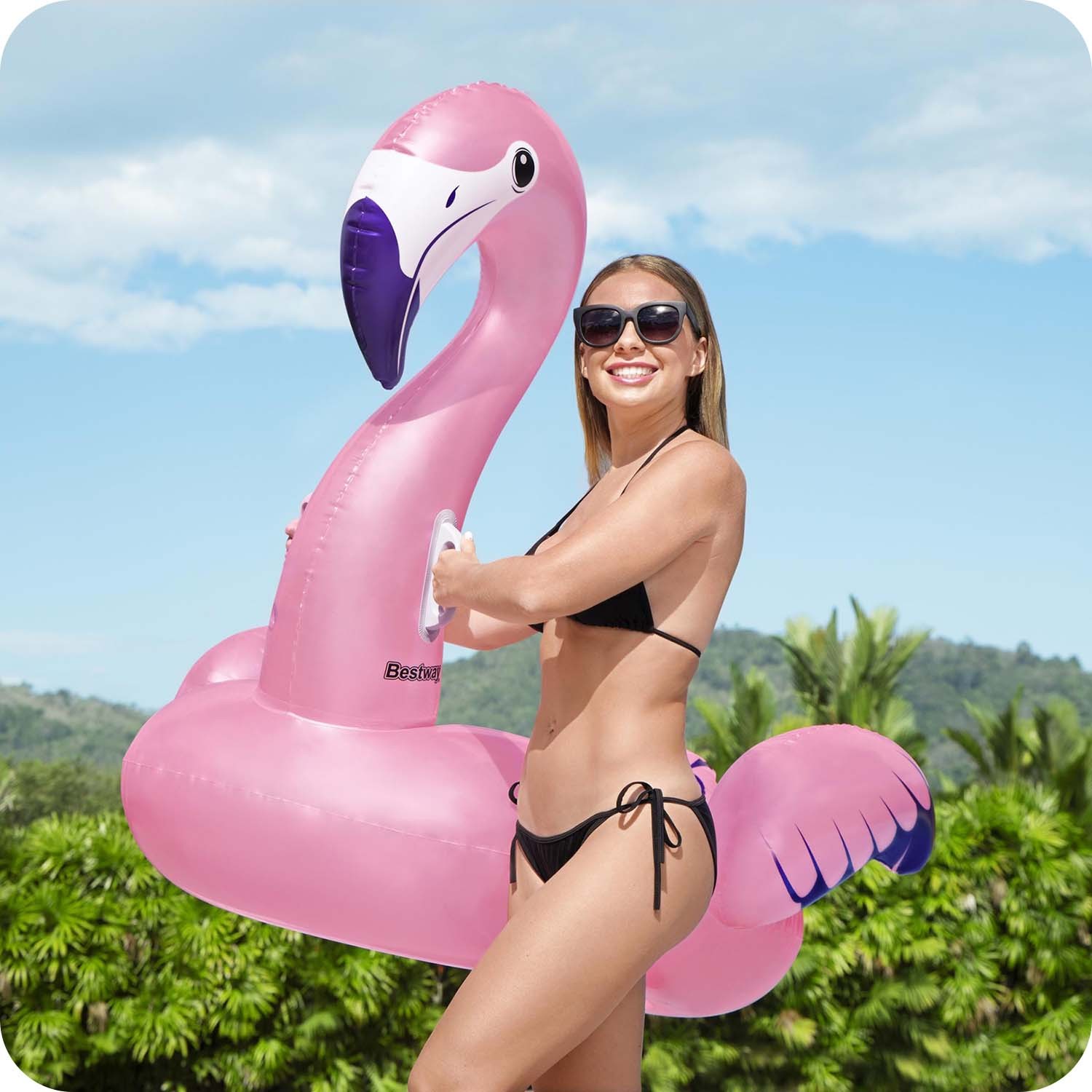 Täispuhutav madrats Flamingo 153 x 143 cm Bestway 41475 - Image 2