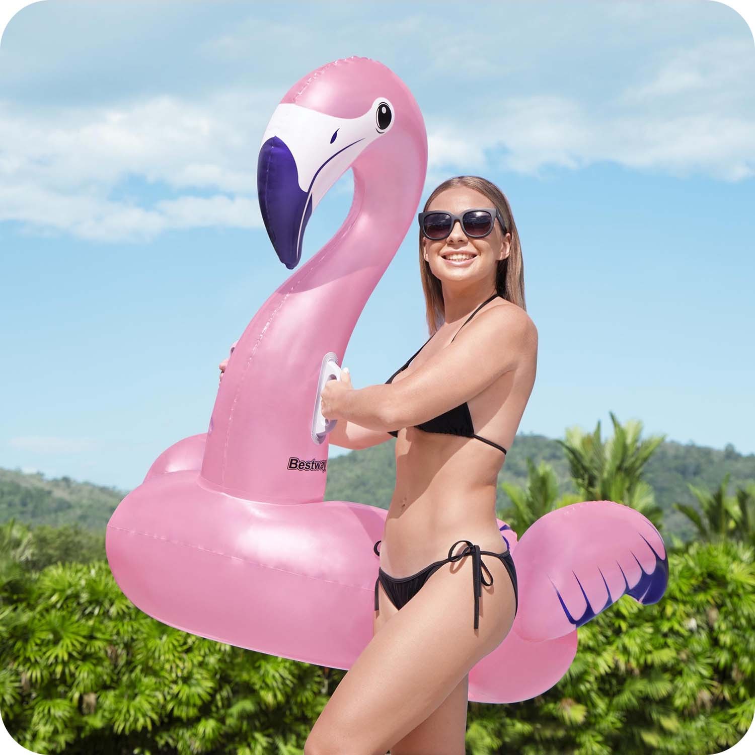 Täispuhutav madrats Flamingo 153 x 143 cm Bestway 41475 - Image 8