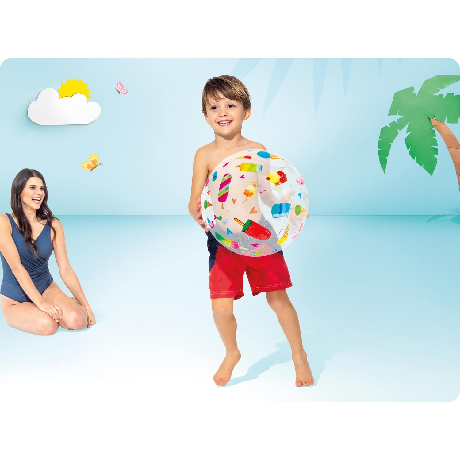 Täispuhutav rannapall jäätisega 51 cm INTEX 59040 - Image 3