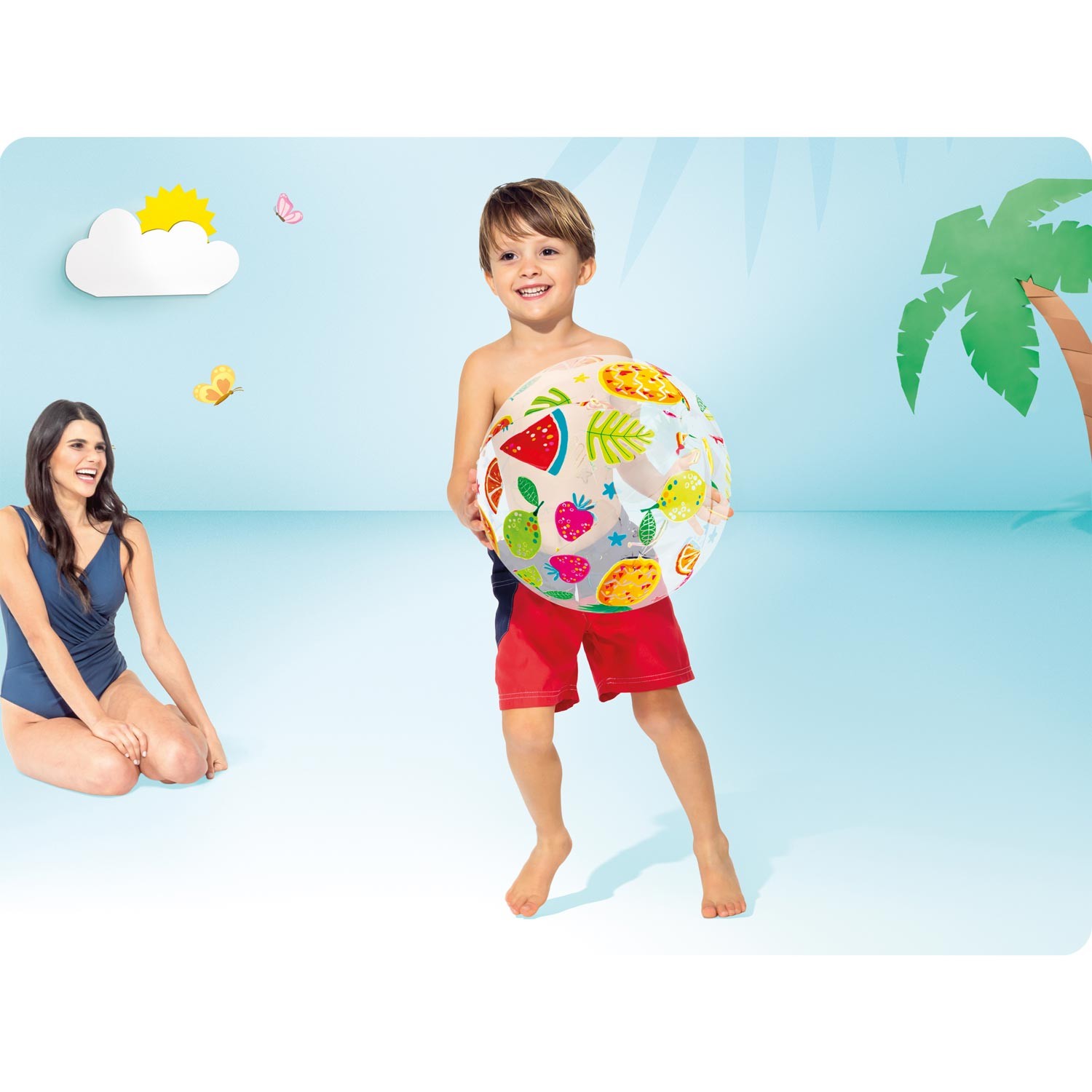 Täispuhutav puuviljadega rannapall 51 cm INTEX 59040 - Image 3