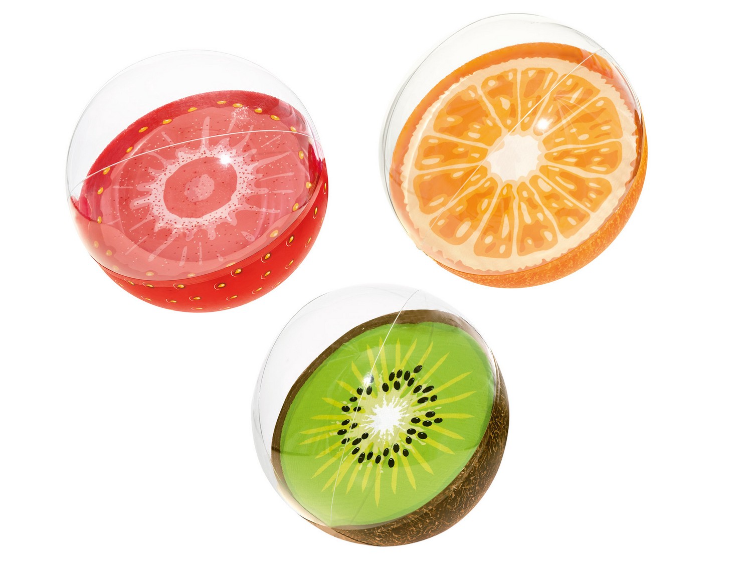 Täispuhutav rannapall mustriga 46 cm Bestway 31042 oranž