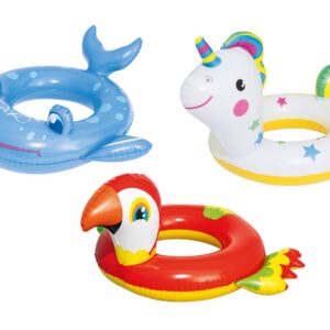 Täispuhutav ujumisrõngas lastele Happy Animals Bestway 36128 papagoi