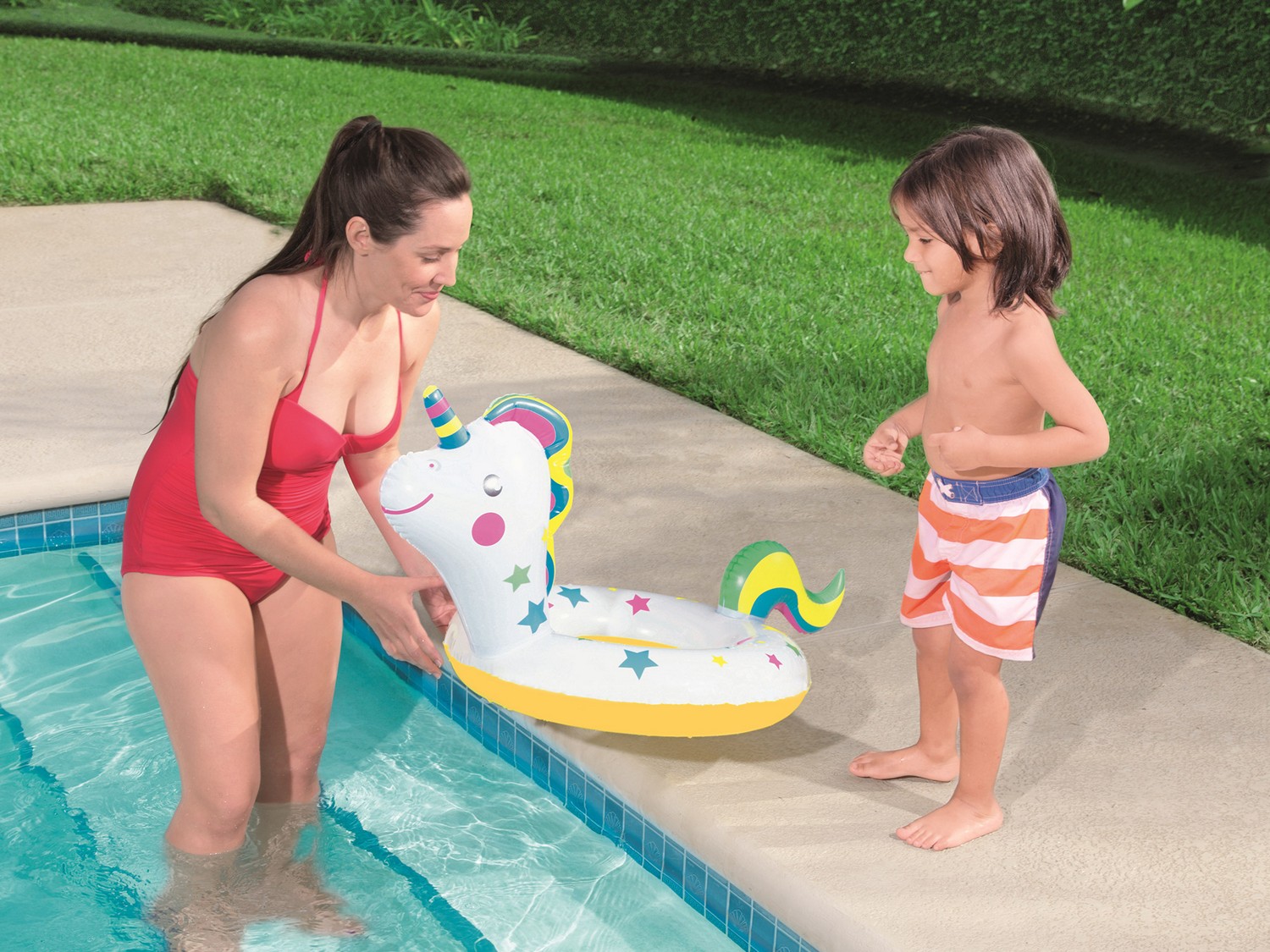 Täispuhutav ujumisrõngas lastele Happy Animals Bestway 36128 ükssarvik - Image 8