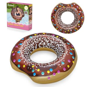 Täispuhutav rannarõngas ujumiseks, pruun, Donut, 107 cm, BESTWAY