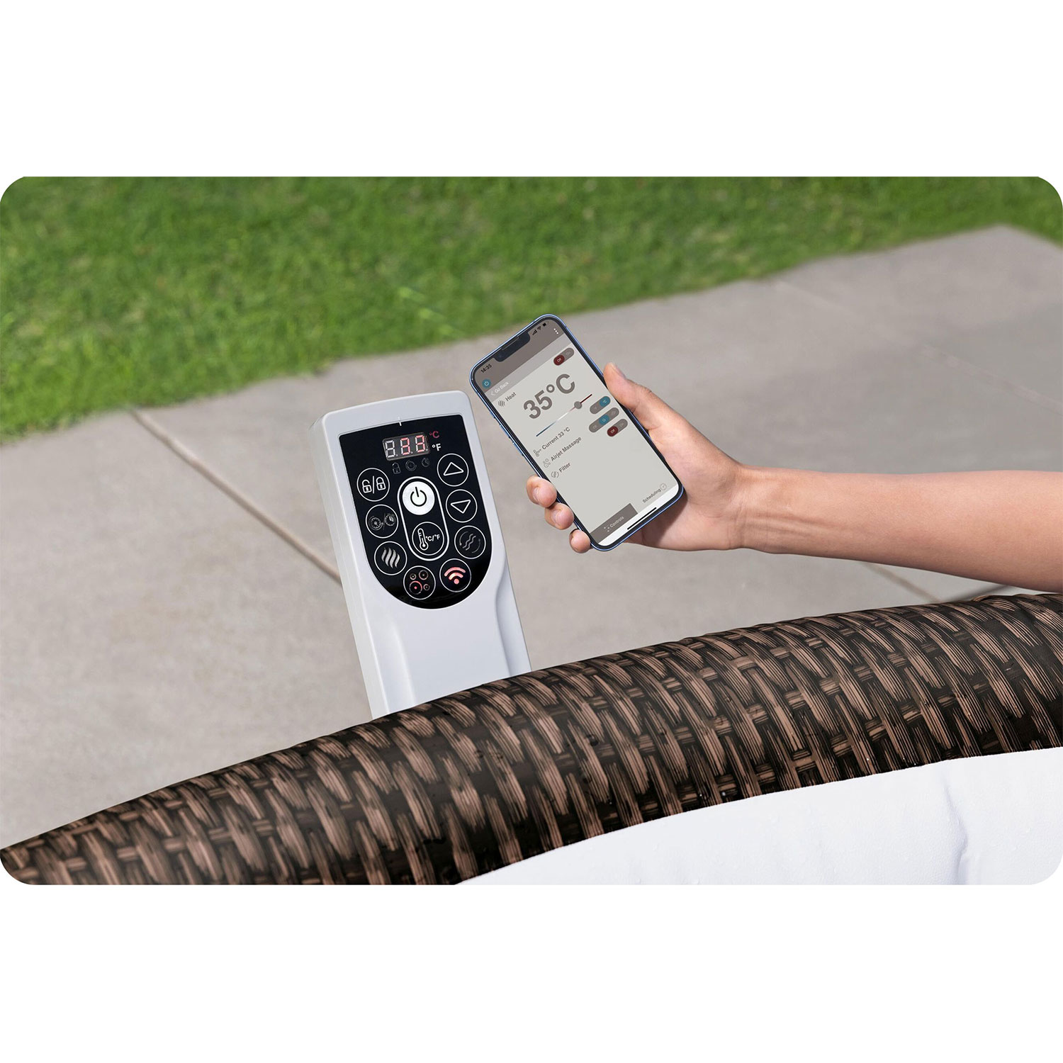 Lay-Z Bali Brown täispuhutav spaamatt 7 inimesele Bestway 6001P - Image 8