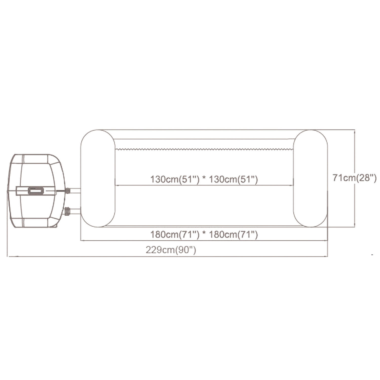 Lay-Z Cabo 6-kohaline täispuhutav spaa Bestway 6001R - Image 7