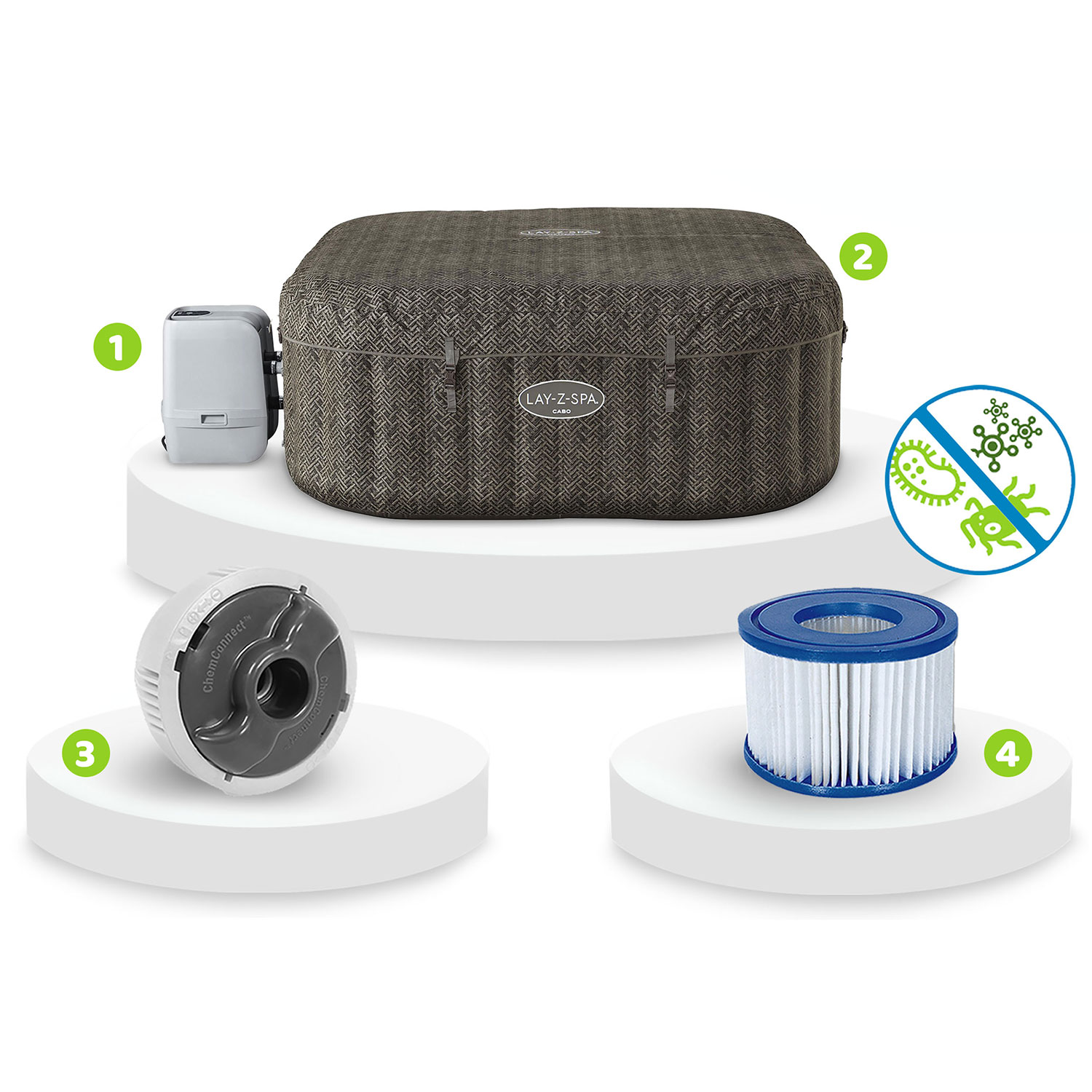 Lay-Z Cabo 6-kohaline täispuhutav spaa Bestway 6001R - Image 11