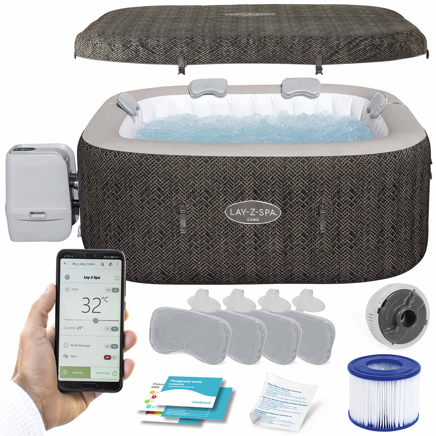 Lay-Z Cabo 6-kohaline täispuhutav spaa Bestway 6001R