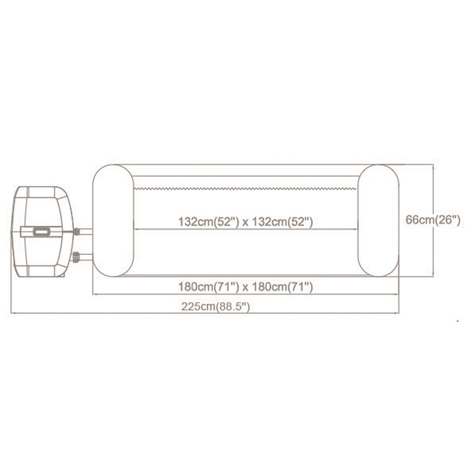 Lay-Z Hollywood 6-kohaline täispuhutav spaa Bestway 6001F - Image 5