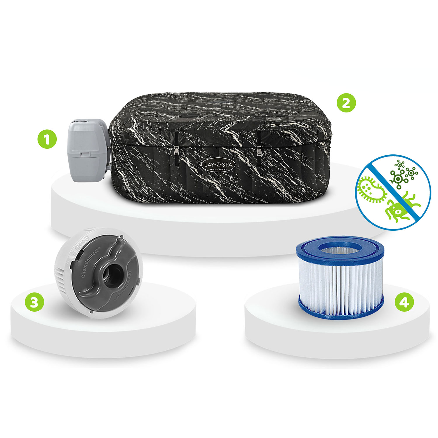 Lay-Z Hollywood 6-kohaline täispuhutav spaa Bestway 6001F - Image 8