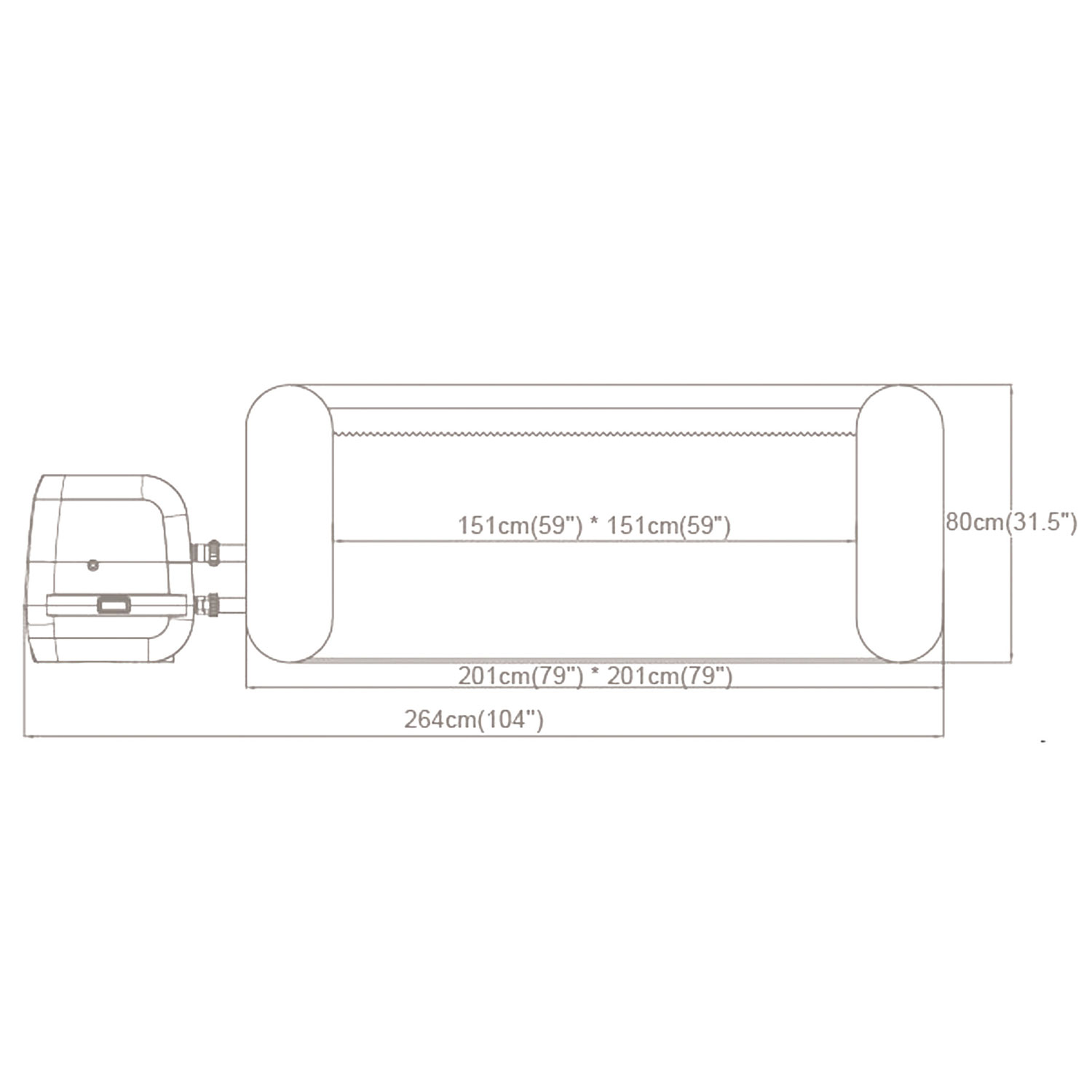 Lay-Z Maldives Pro 7-kohaline täispuhutav spaa Bestway 6001U - Image 3