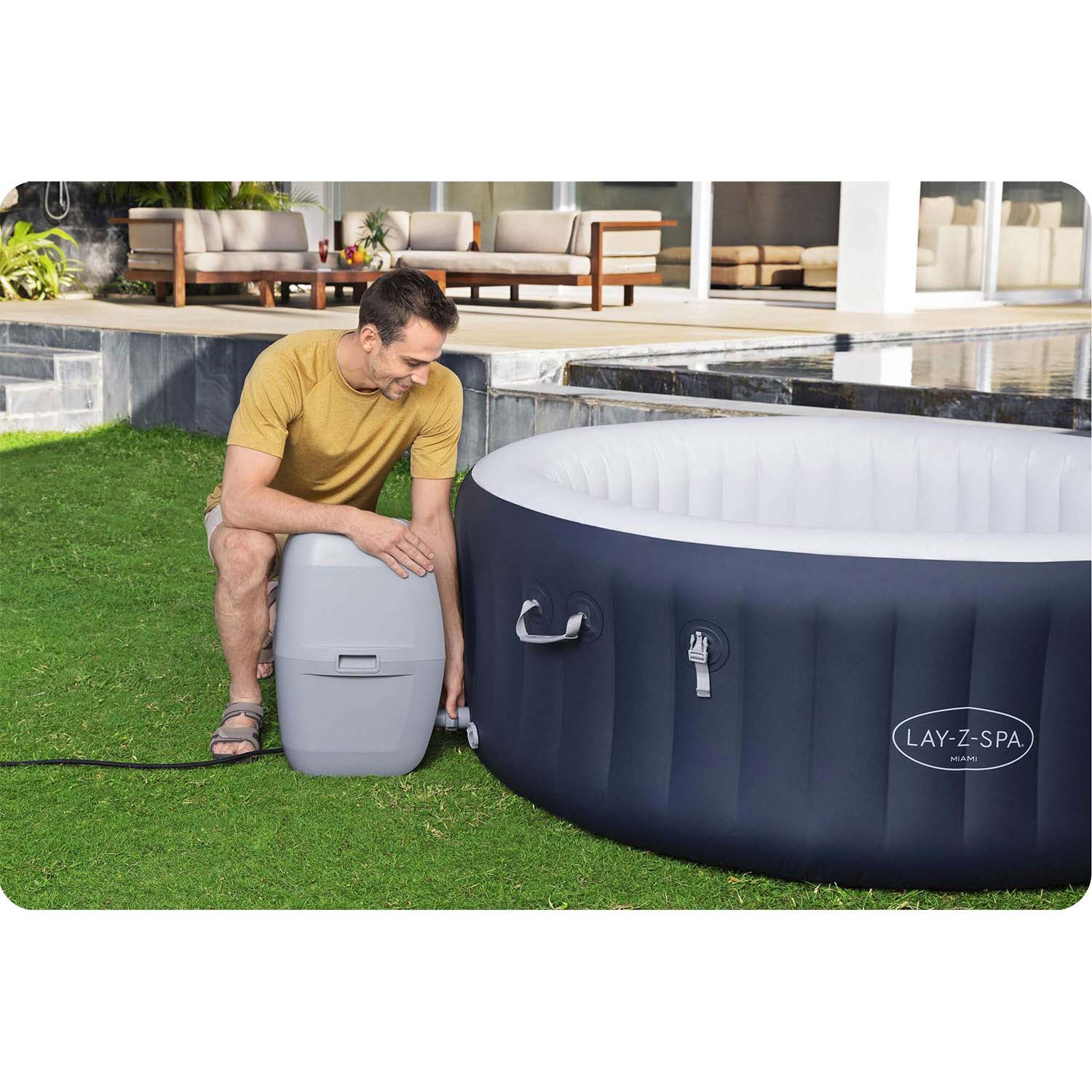 Lay-Z Miami Blue täispuhutav spaa 4 inimesele Bestway 6001C - Image 7