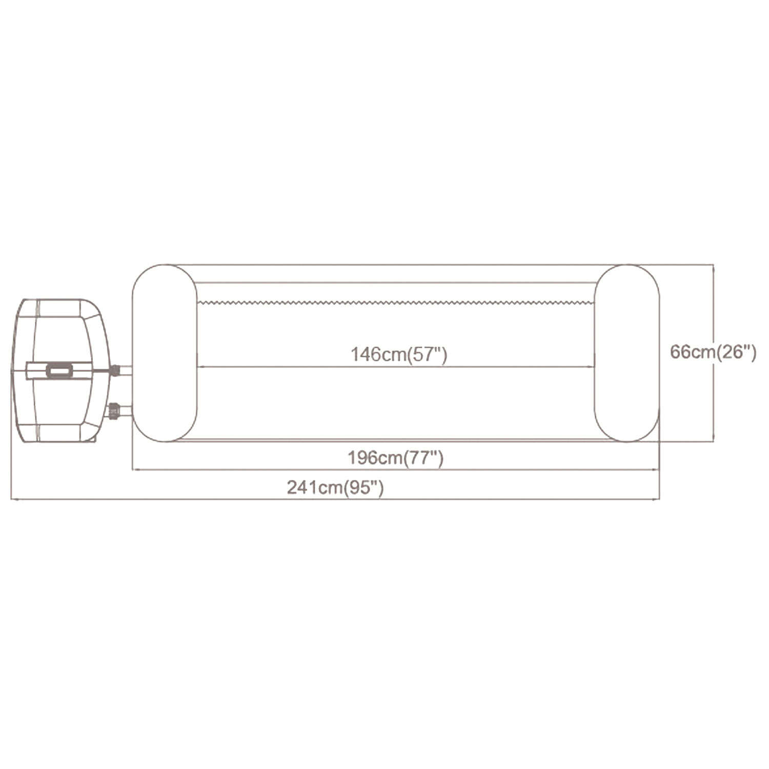 Lay-Z Miami Green täispuhutav spaa 6 inimesele Bestway 6001D - Image 4