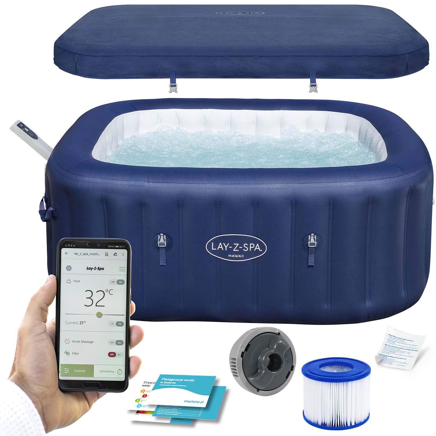 Lay-Z Miami täispuhutav spaa 6 inimesele Bestway 6001H