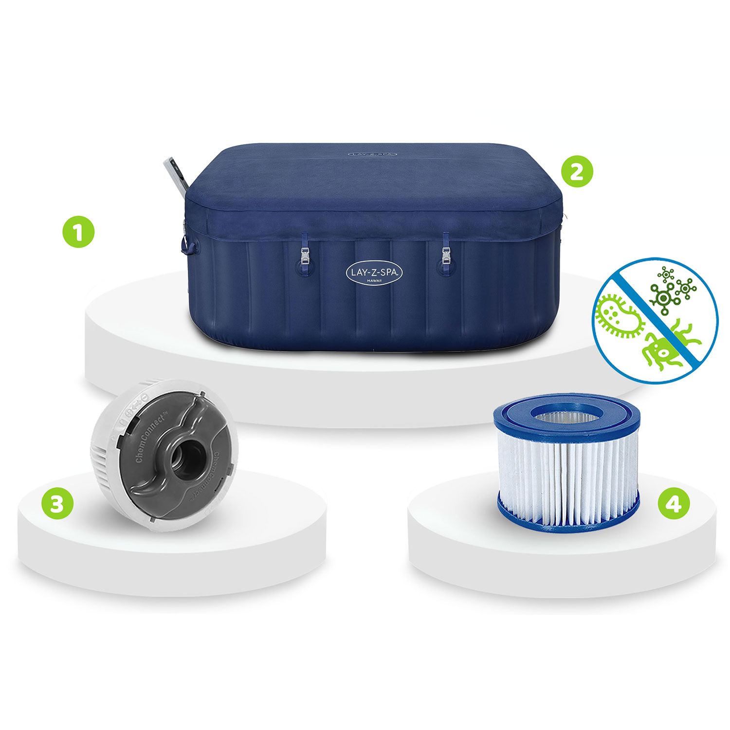 Lay-Z Miami täispuhutav spaa 6 inimesele Bestway 6001H - Image 10