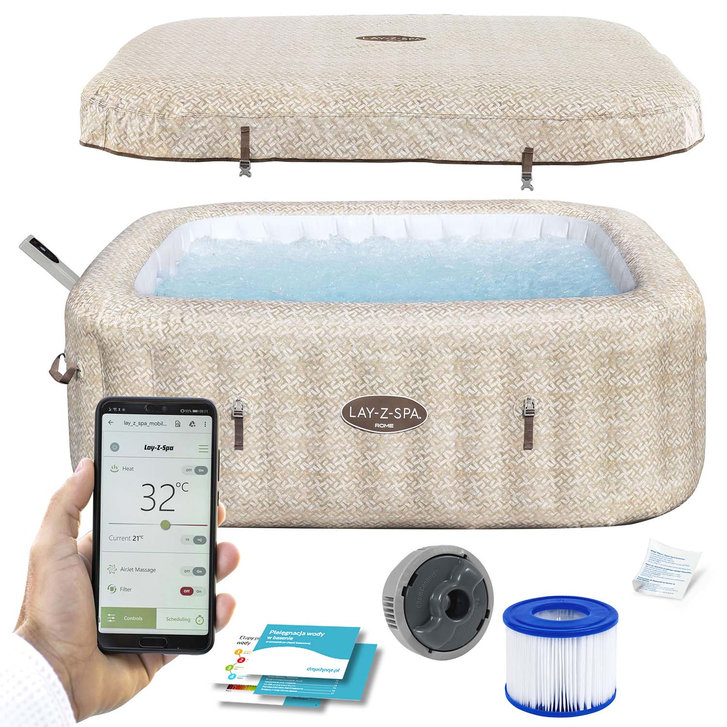 Lay-Z Rome täispuhutav spaa 7 inimesele Bestway 6001M