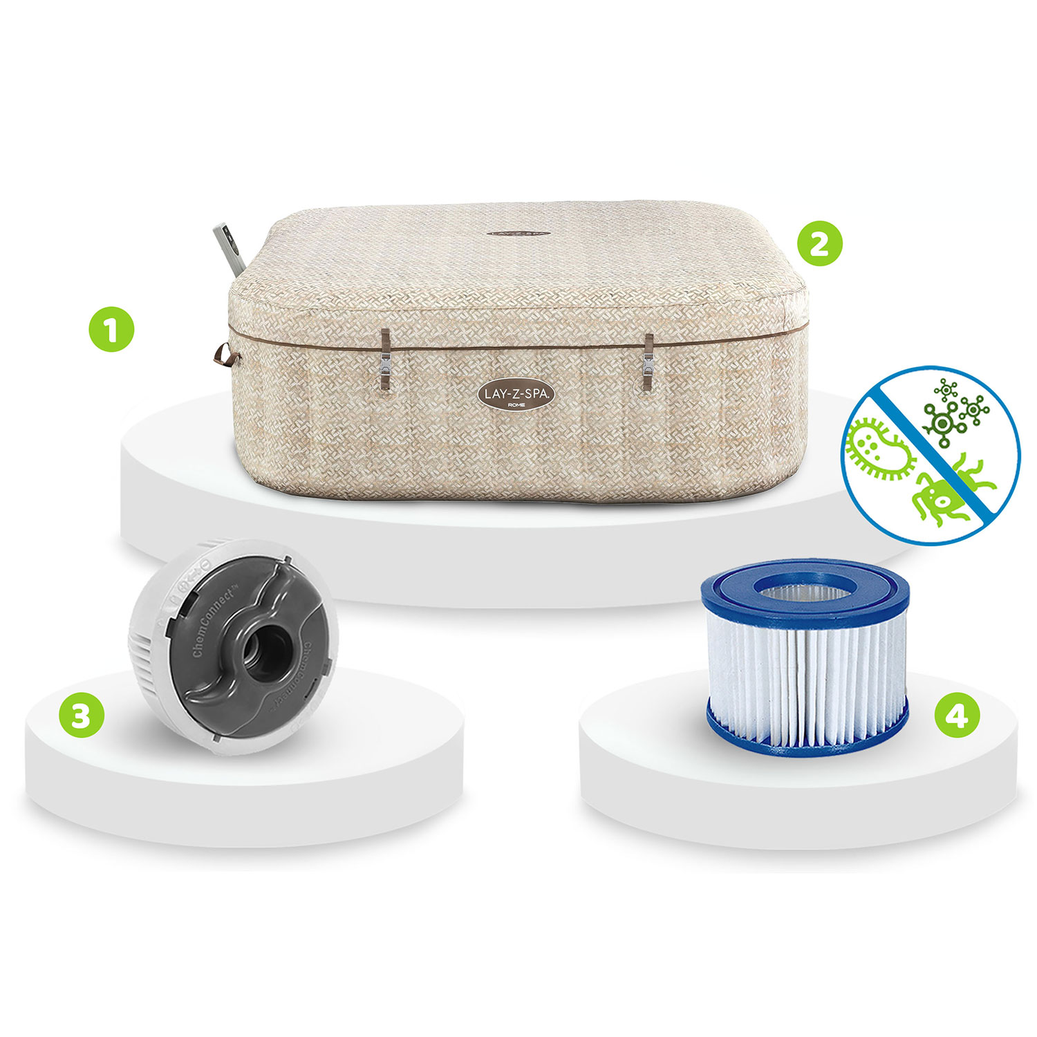 Lay-Z Rome täispuhutav spaa 7 inimesele Bestway 6001M - Image 10