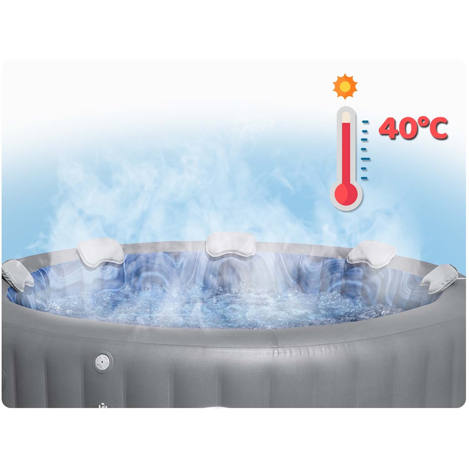 Lay-Z Santorini täispuhutav spaa 7-kohaline Bestway 60075 - Image 11