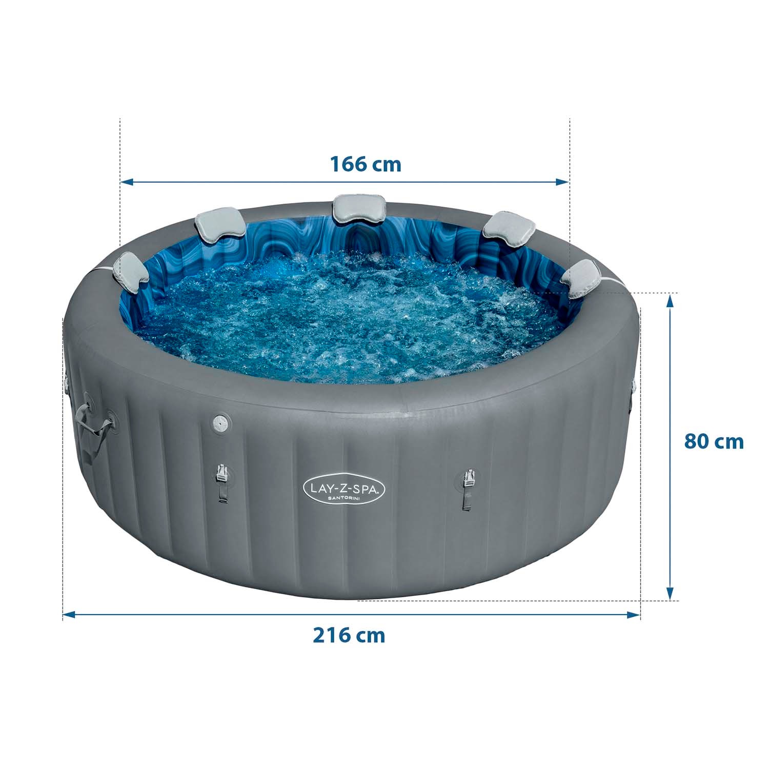 Lay-Z Santorini täispuhutav spaa 7-kohaline Bestway 60075 - Image 4