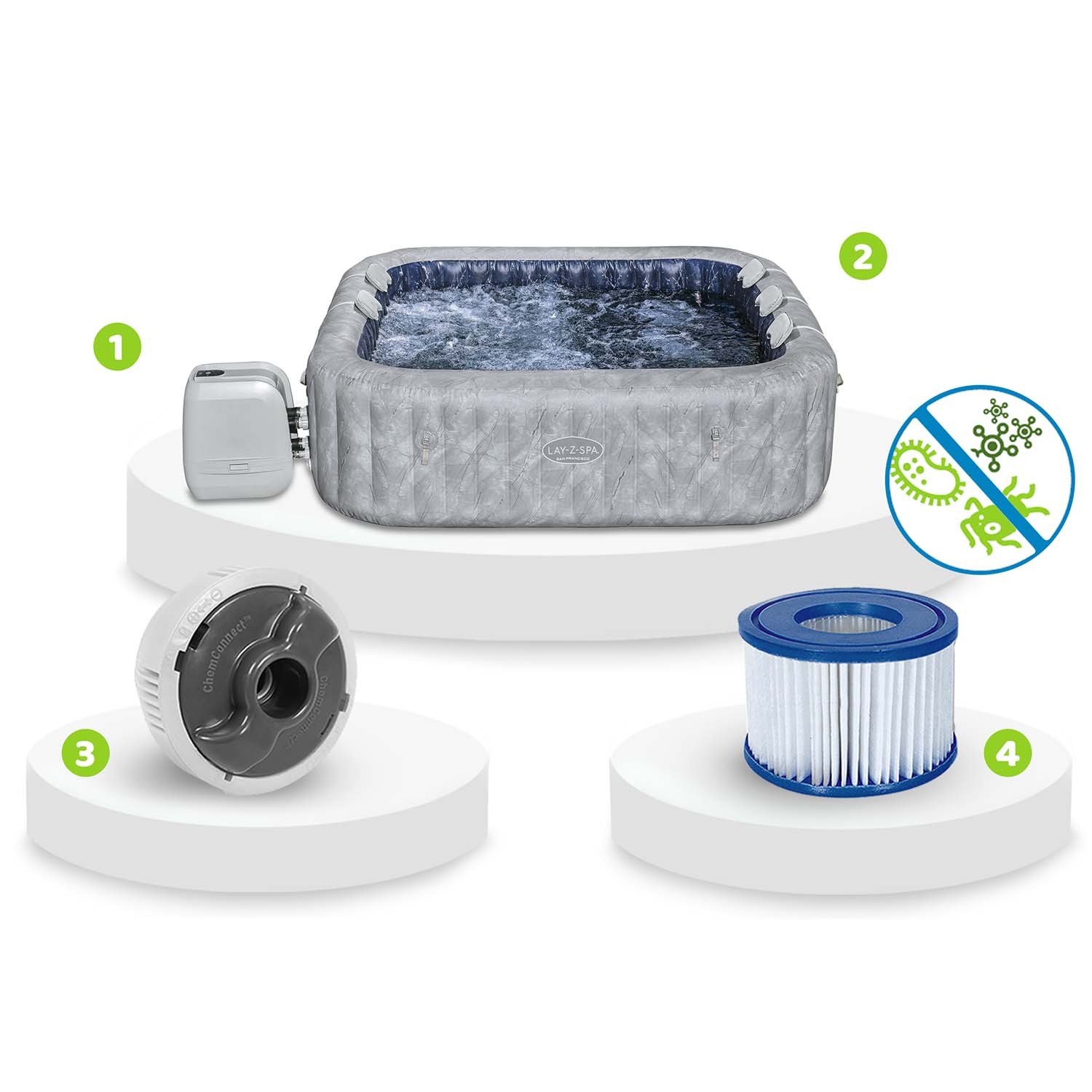 Lay-Z San Francisco täispuhutav spaa 7 inimesele Bestway 60161 - Image 15