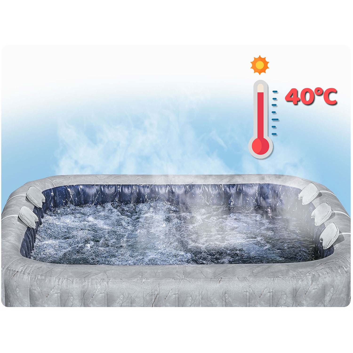 Lay-Z San Francisco Pro 7-kohaline Bestway 6001Q täispuhutav spaa - Image 8