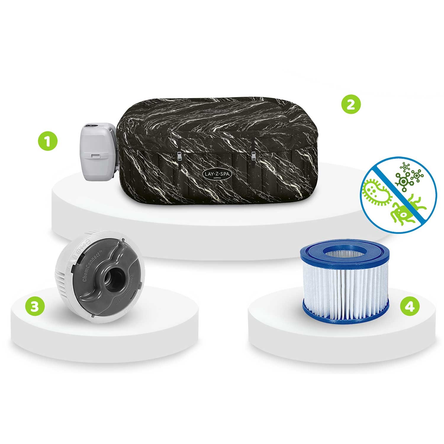 Lay-Z San Hawaii täispuhutav spaa 6-kohaline Bestway 60261 - Image 14